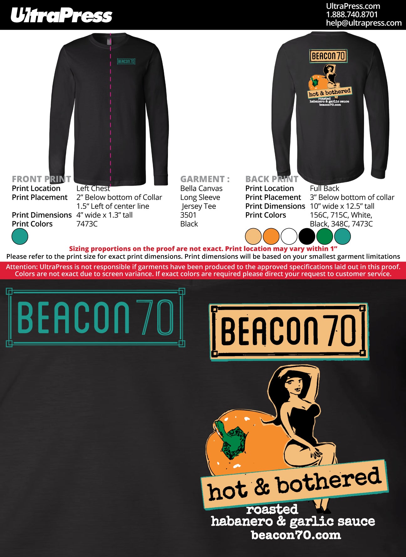 UP-BCN-60015 Beacon 70 Hot N Bothered SS 144 Min Qty (Bulk)