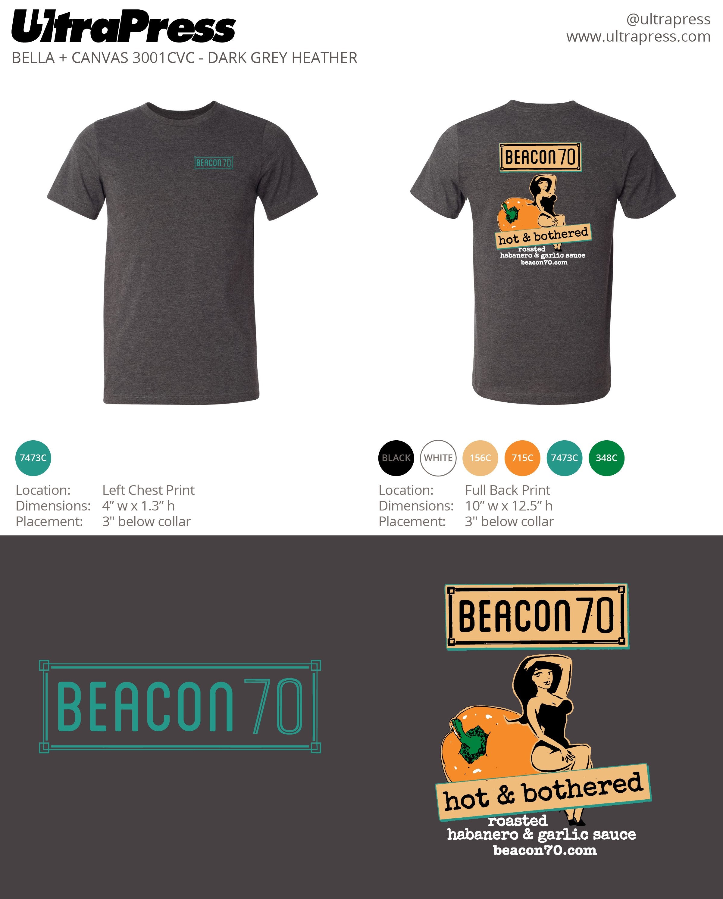 UP-BCN-60015 Beacon 70 Hot N Bothered SS Tees 144 Min Qty (Bulk)
