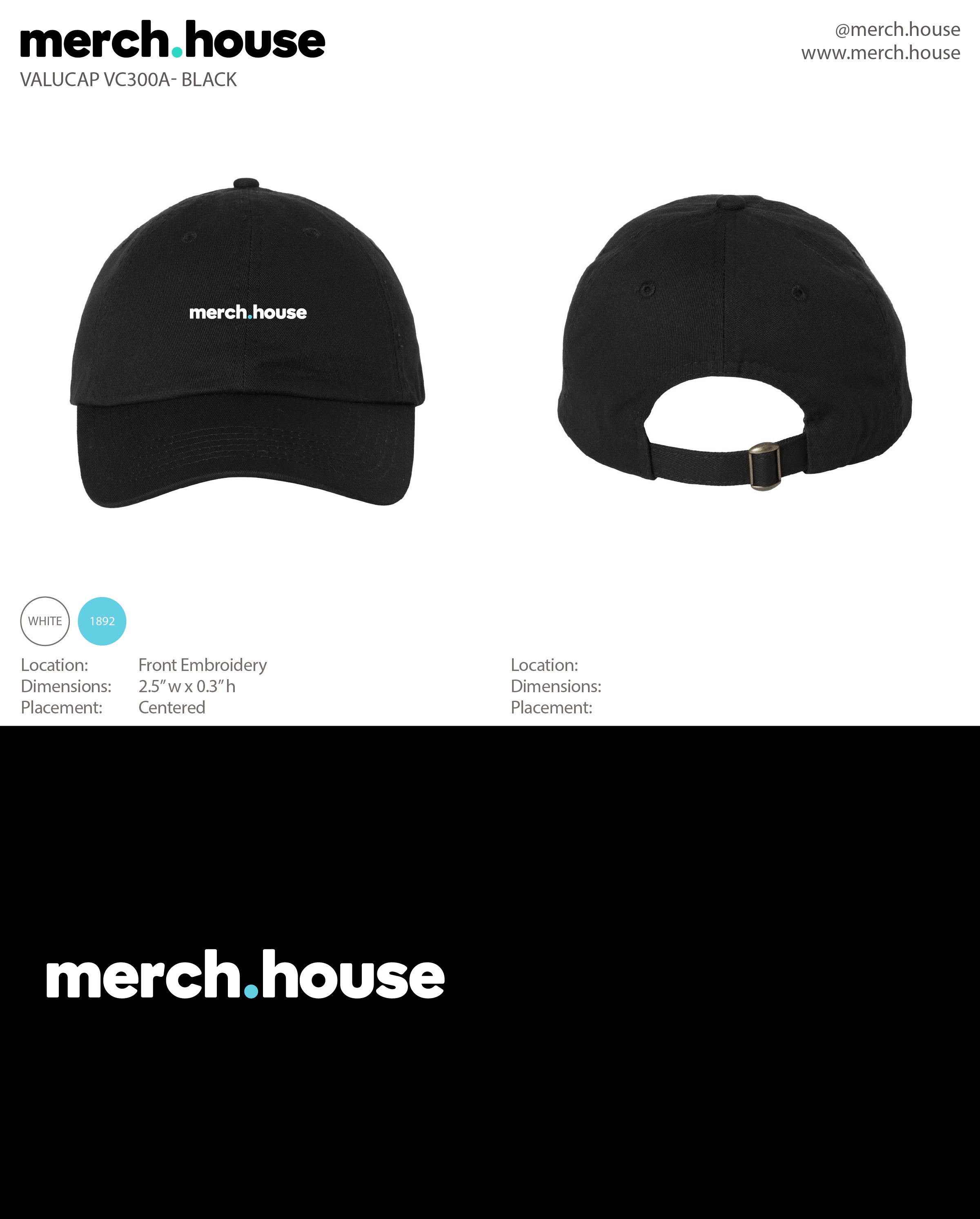 MH-MH-64681 InHouse Merch Embroidered Cap (Bulk)