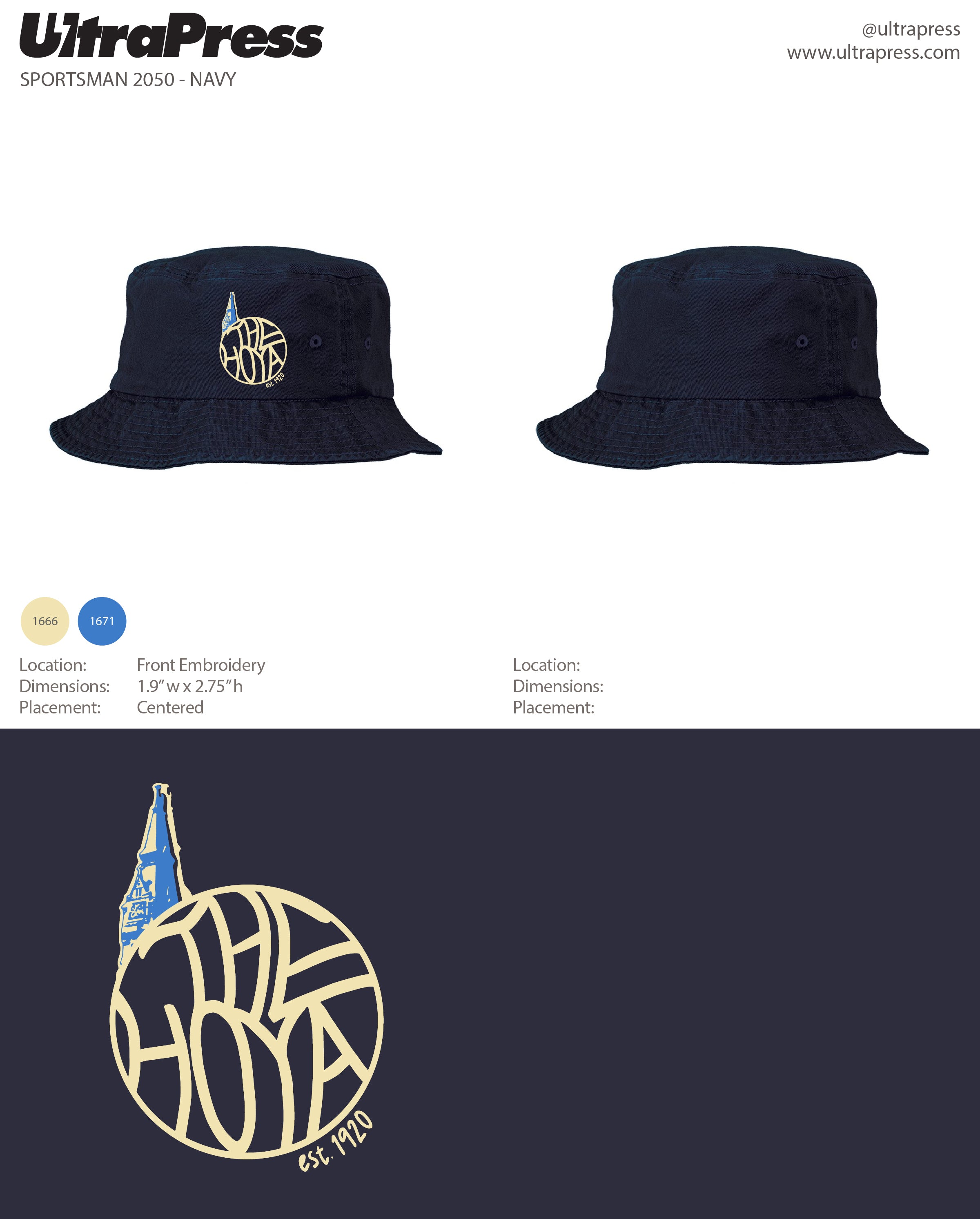 UP-EMB-66763 The Hoya Read The Paper Bucket Hat 2024 24 Min Qty (BULK)