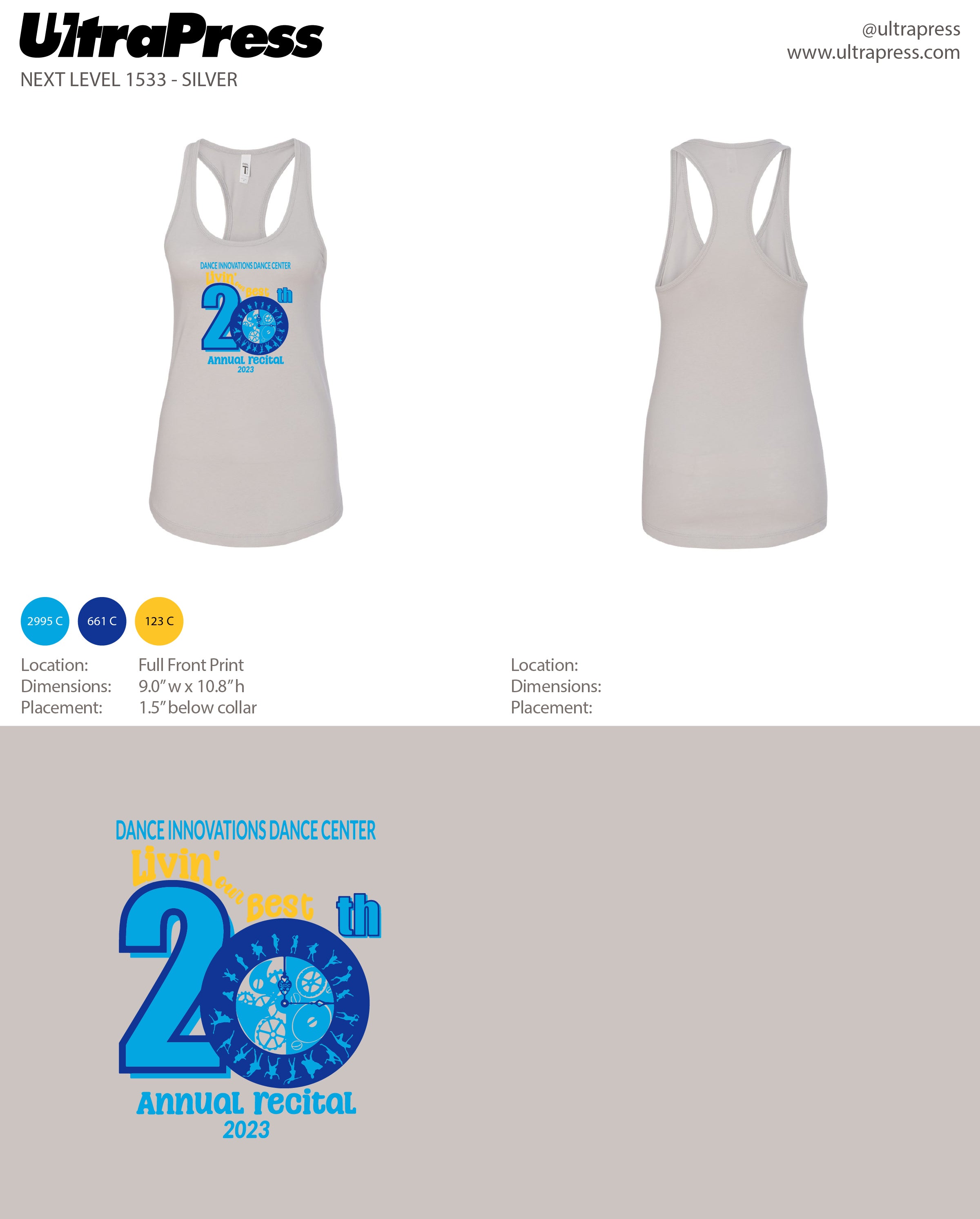 UP-SP-64302 DIDC 20th Annual Recital Logo 144 Min Qty (Bulk)