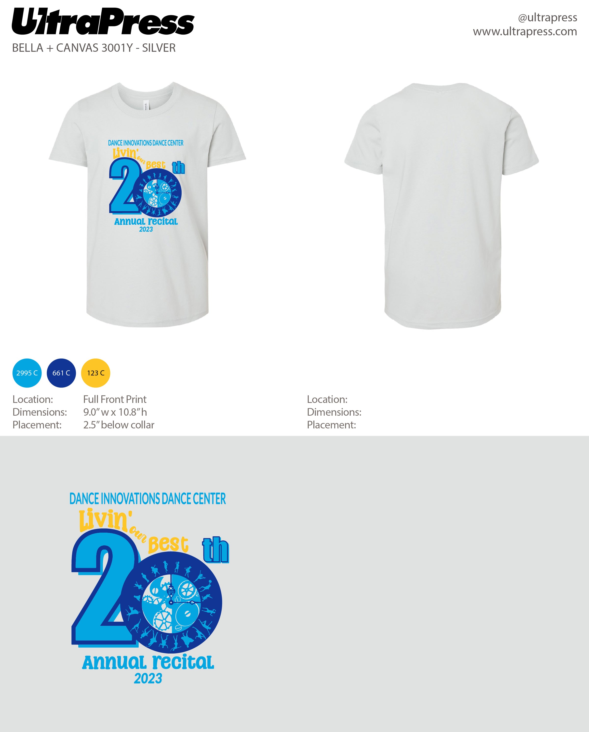 UP-SP-64302 DIDC 20th Annual Recital Logo 144 Min Qty (Bulk)