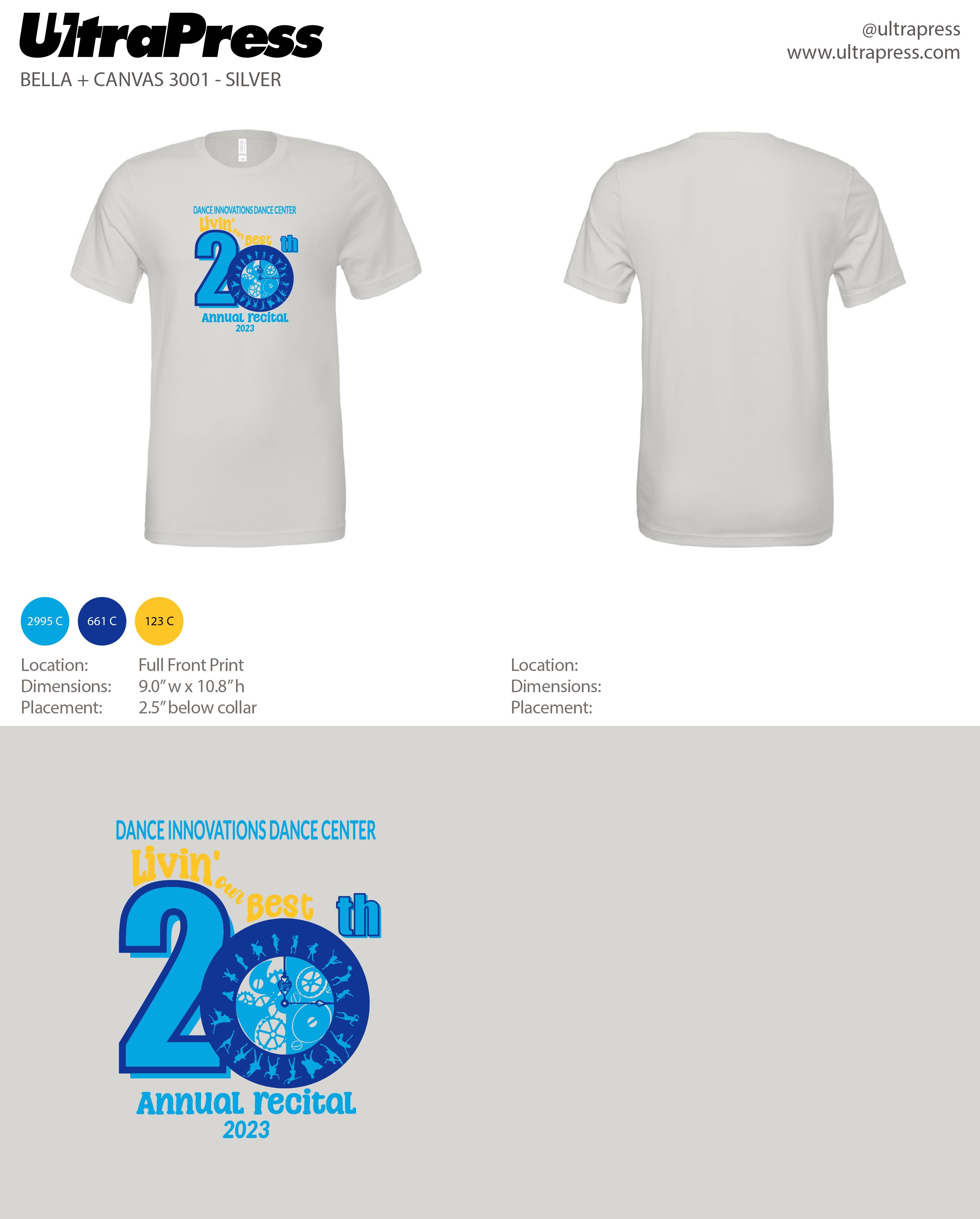 UP-SP-64302 DIDC 20th Annual Recital Logo 144 Min Qty (Bulk)