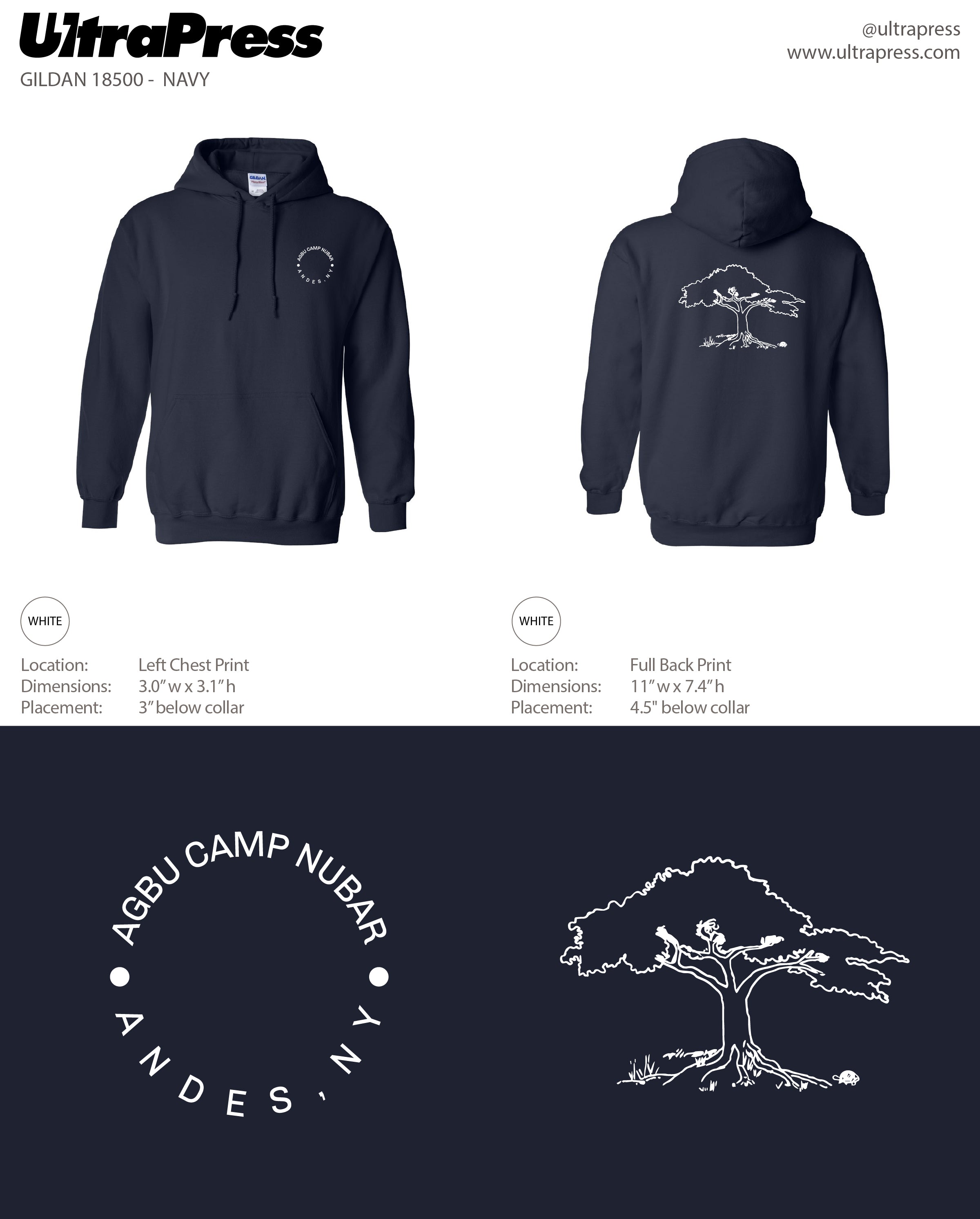 UP-SP-64380 Camp Nubar 2024 Hoodies - Alexis Krolian 72 Min Qty (Bulk)