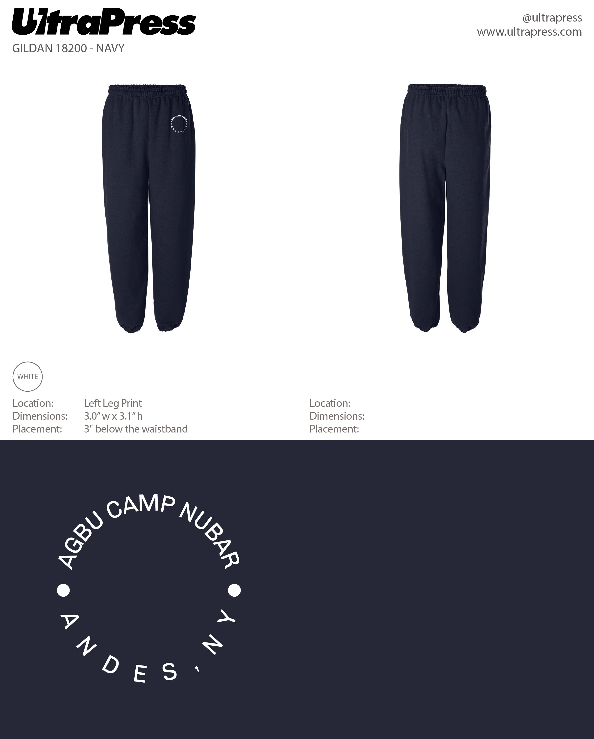 UP-SP-64386 Camp Nubar 2024 Sweatpants - Alexis Krolian 24 Min Qty (Bulk)
