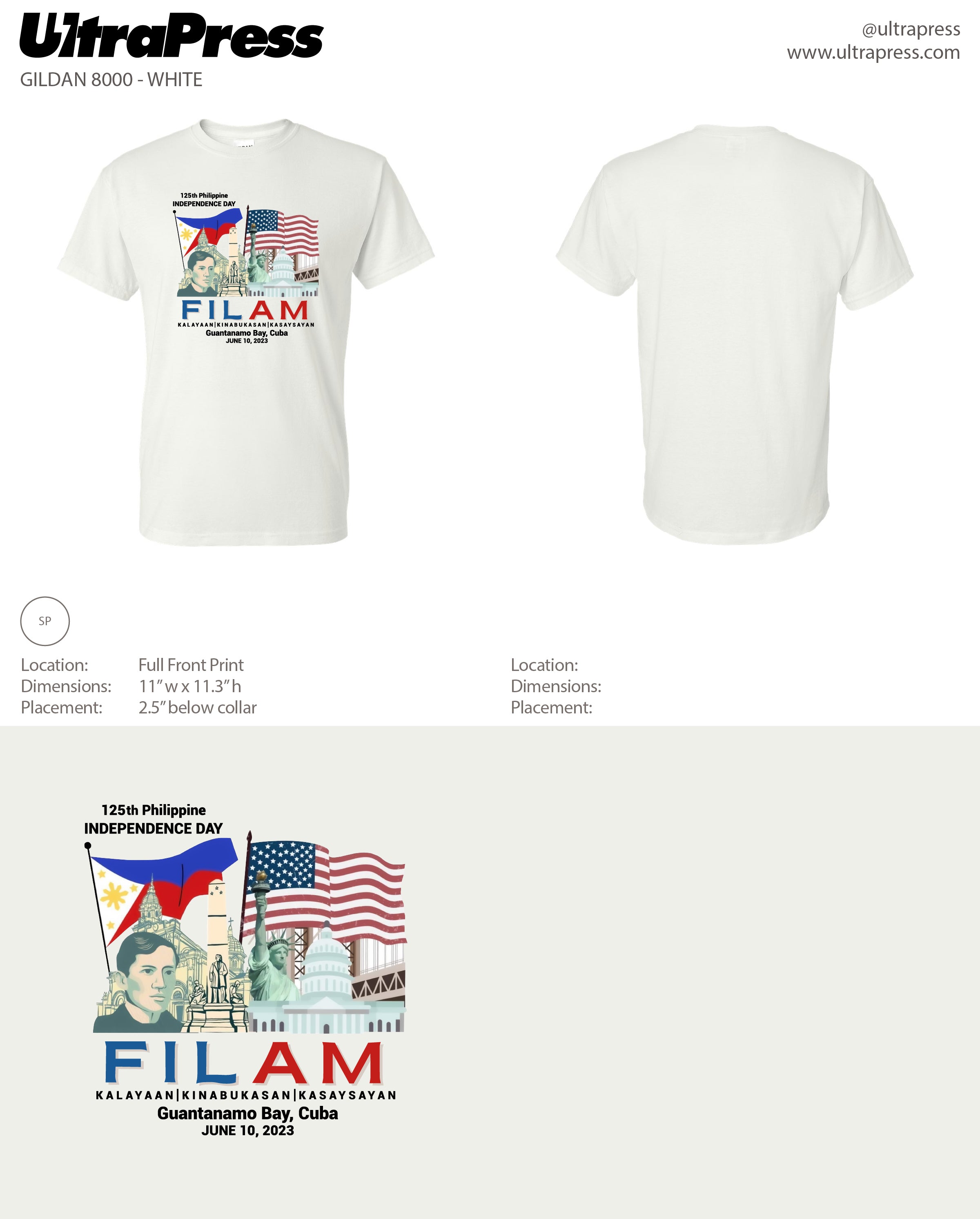 UP-SP-64443 FIL AM 125th Philippine Independence Day 72 Min Qty (Bulk)