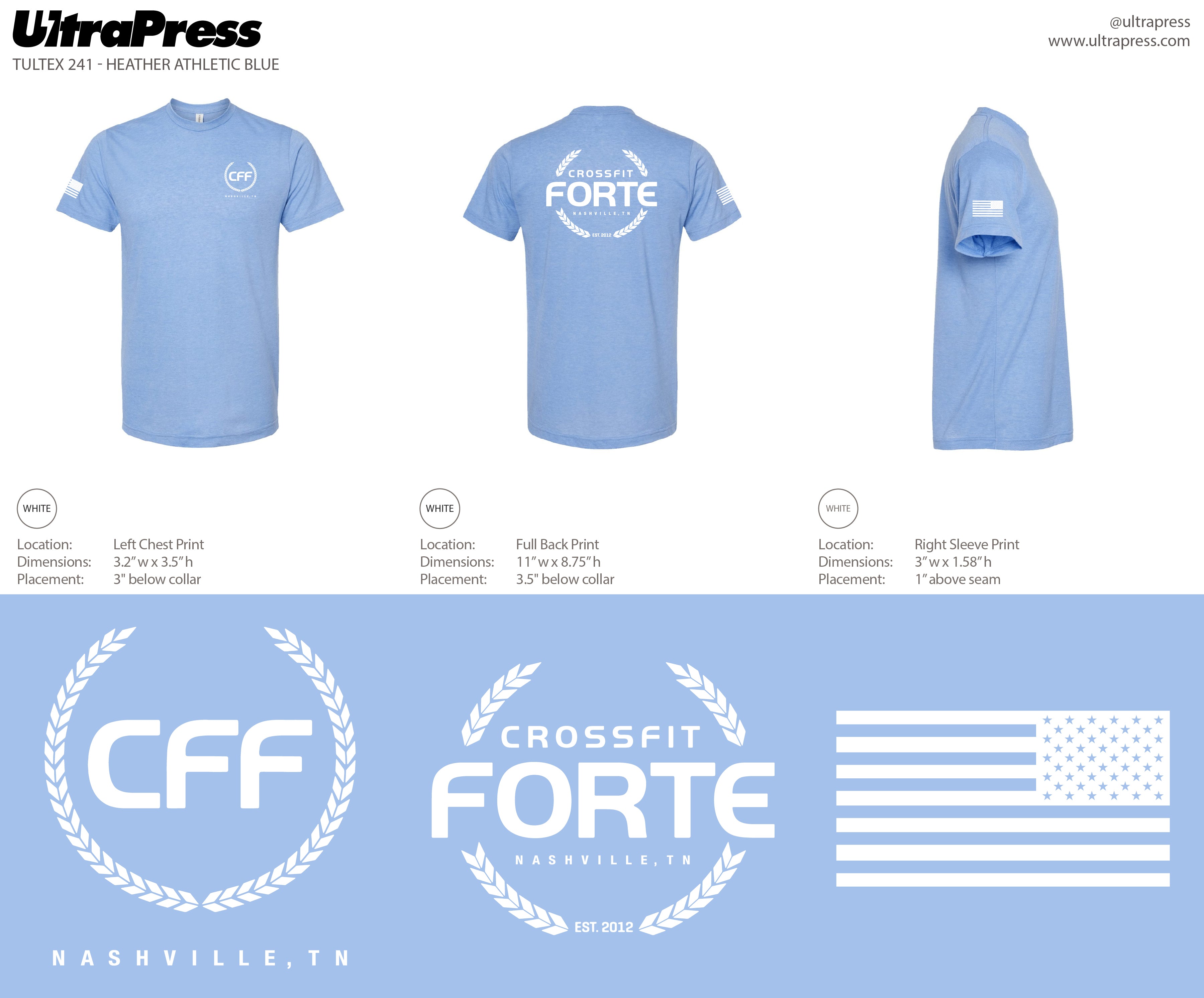 UP-SP-64448 CrossFit Forte White Logo 72 Min Qty (Bulk)