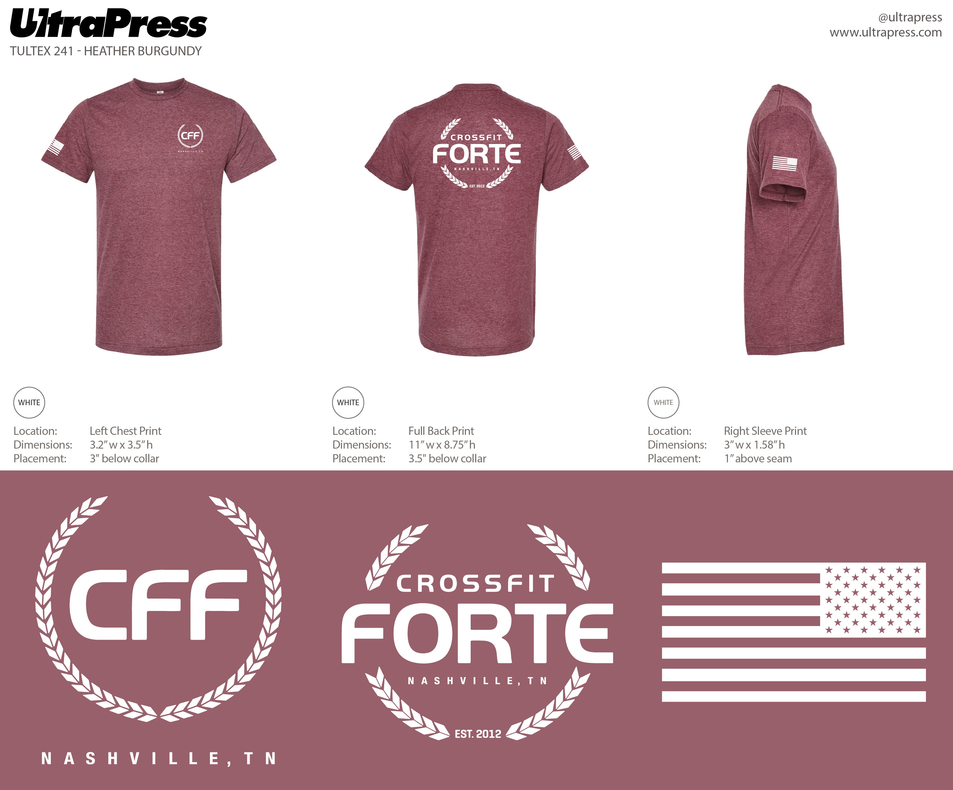 UP-SP-64448 CrossFit Forte White Logo 72 Min Qty (Bulk)