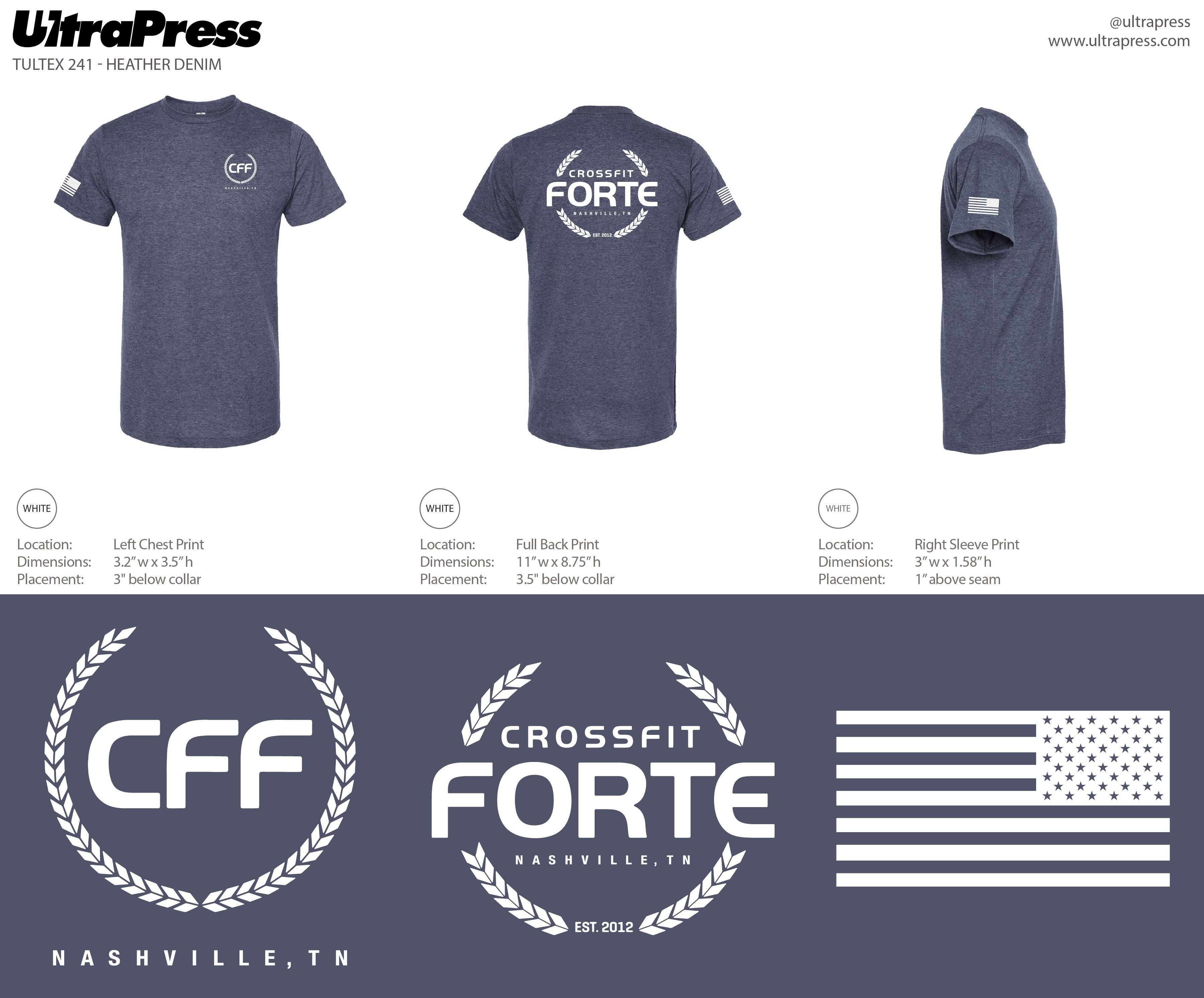 UP-SP-64448 CrossFit Forte White Logo 72 Min Qty (Bulk)