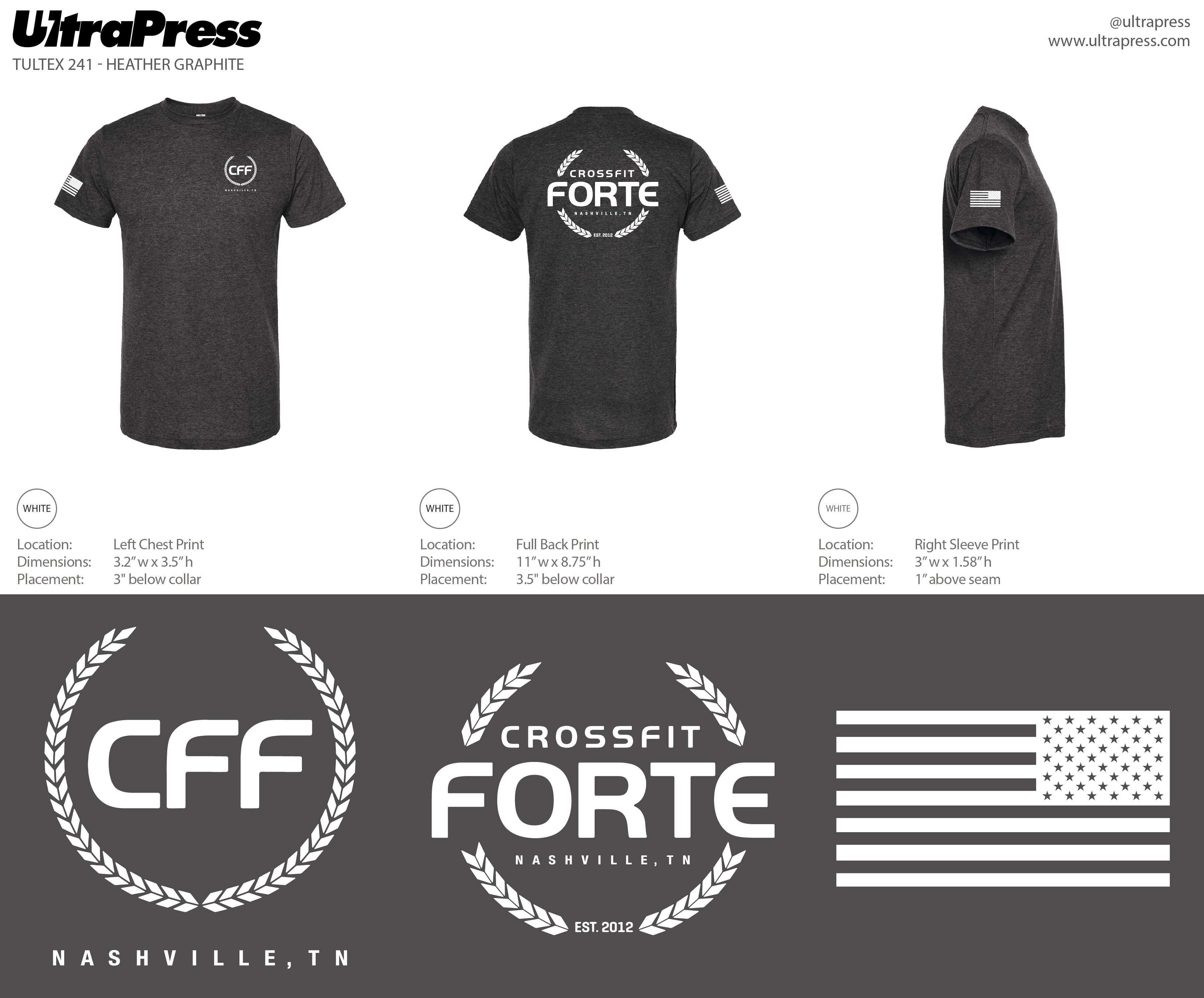 UP-SP-64448 CrossFit Forte White Logo 72 Min Qty (Bulk)
