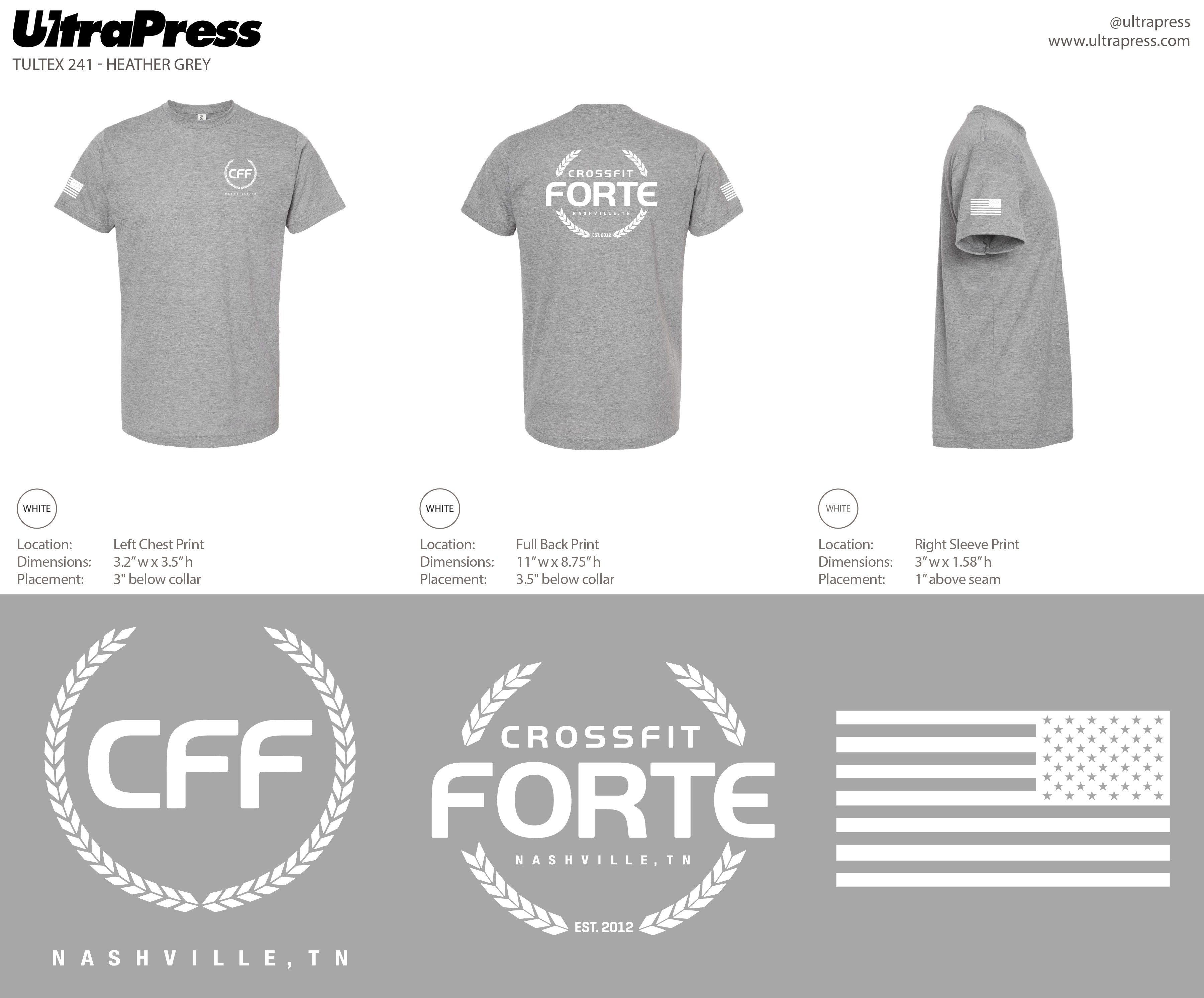 UP-SP-64448 CrossFit Forte White Logo 72 Min Qty (Bulk)
