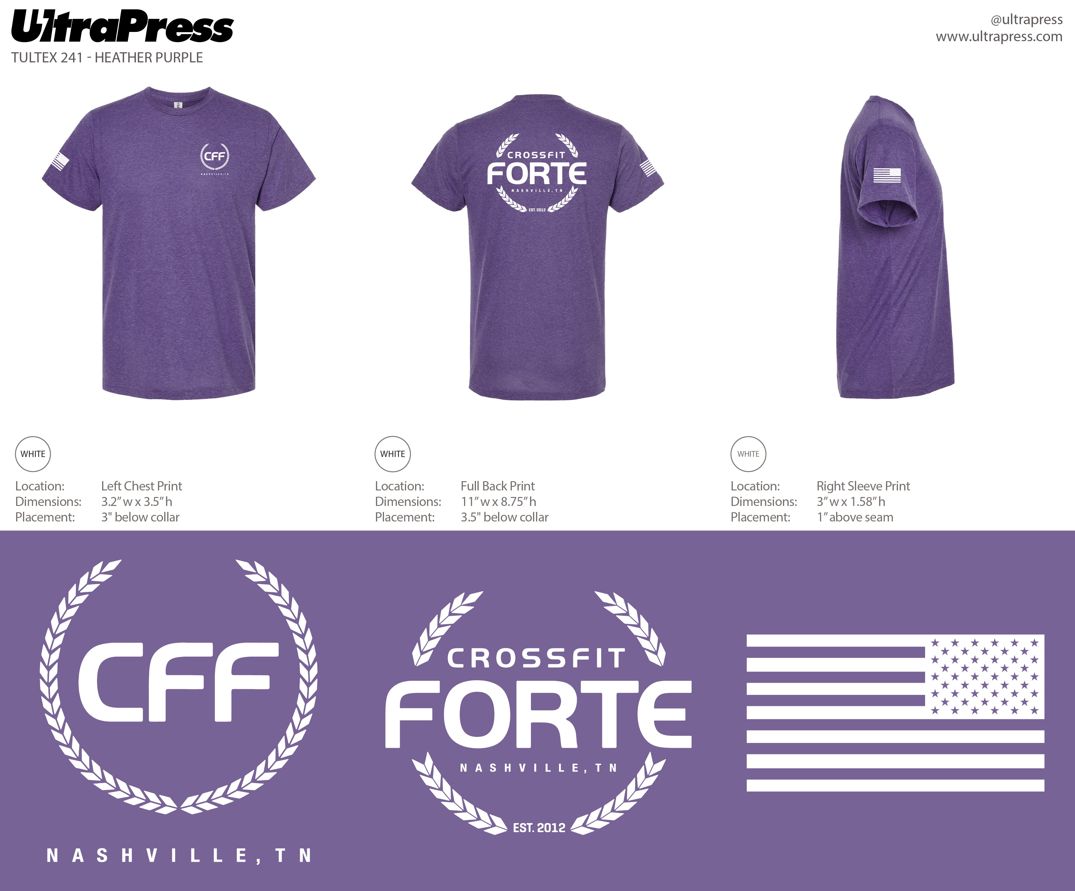UP-SP-64448 CrossFit Forte White Logo 72 Min Qty (Bulk)