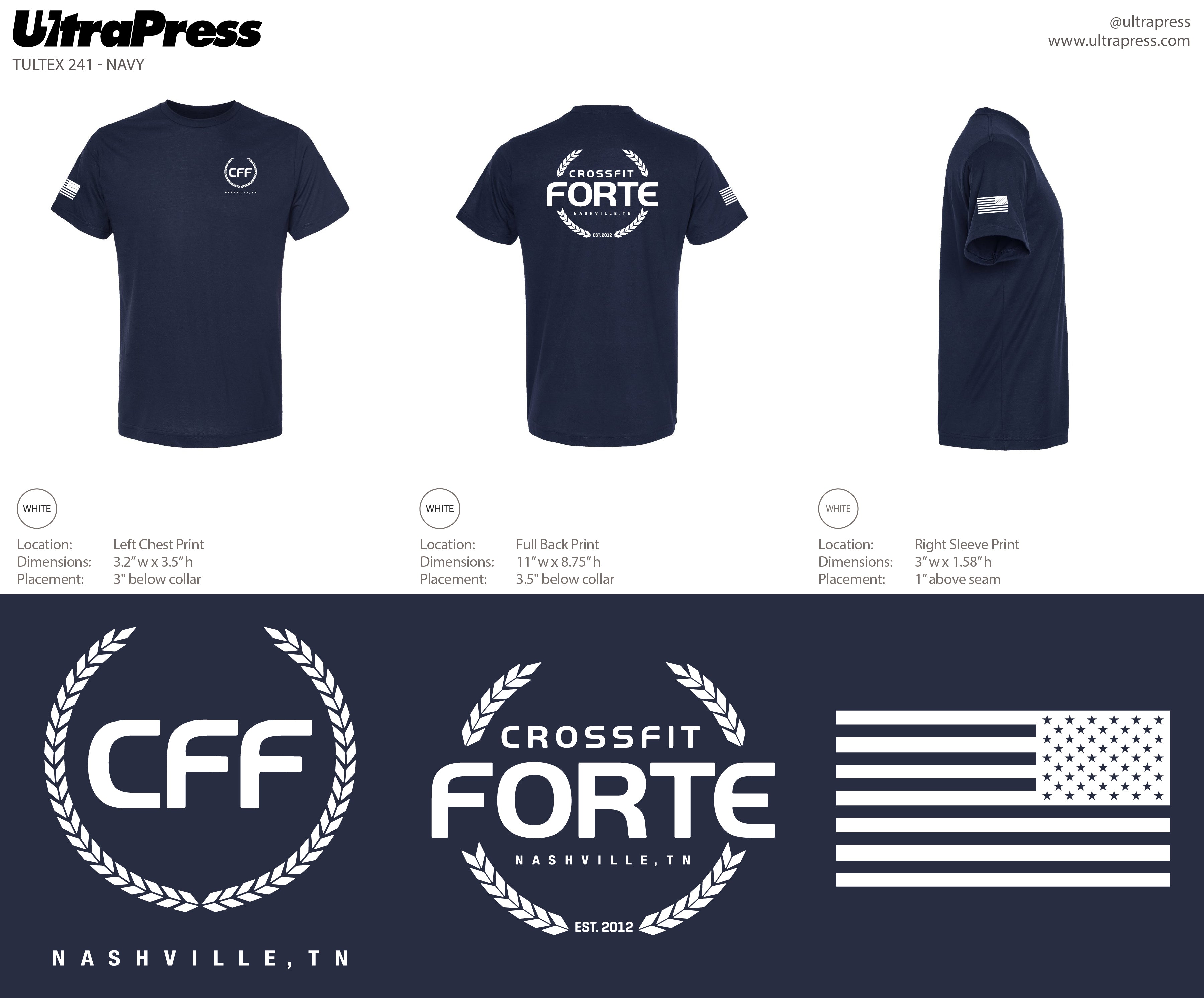 UP-SP-64448 CrossFit Forte White Logo 72 Min Qty (Bulk)