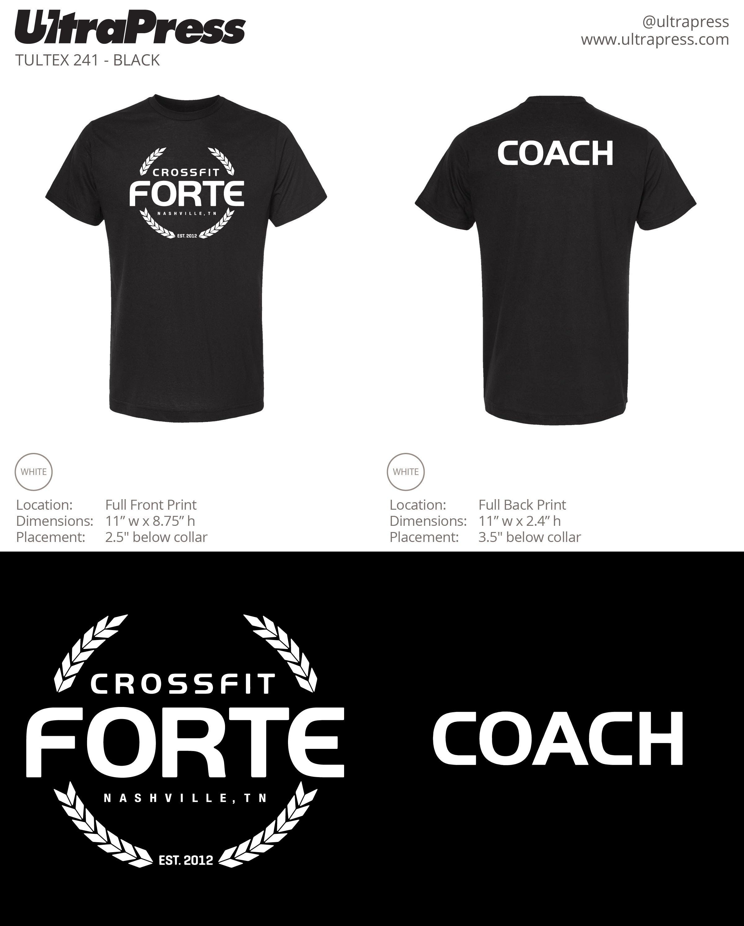 UP-SP-64494 CFF Coach Tees 24 Min Qty (Bulk)