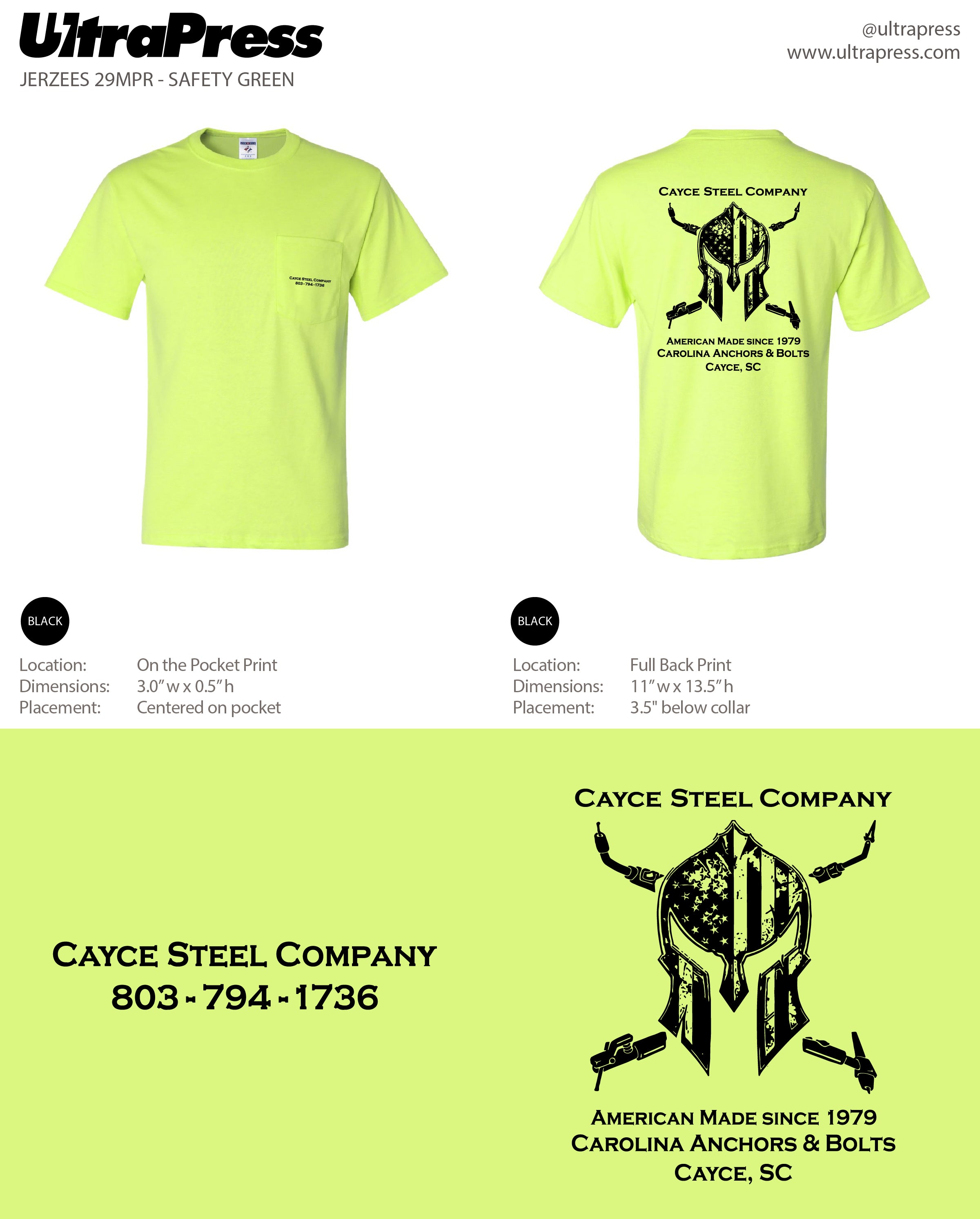 UP-SP-64705 Cayce Steel Company 2023 72 Min Qty (Bulk)