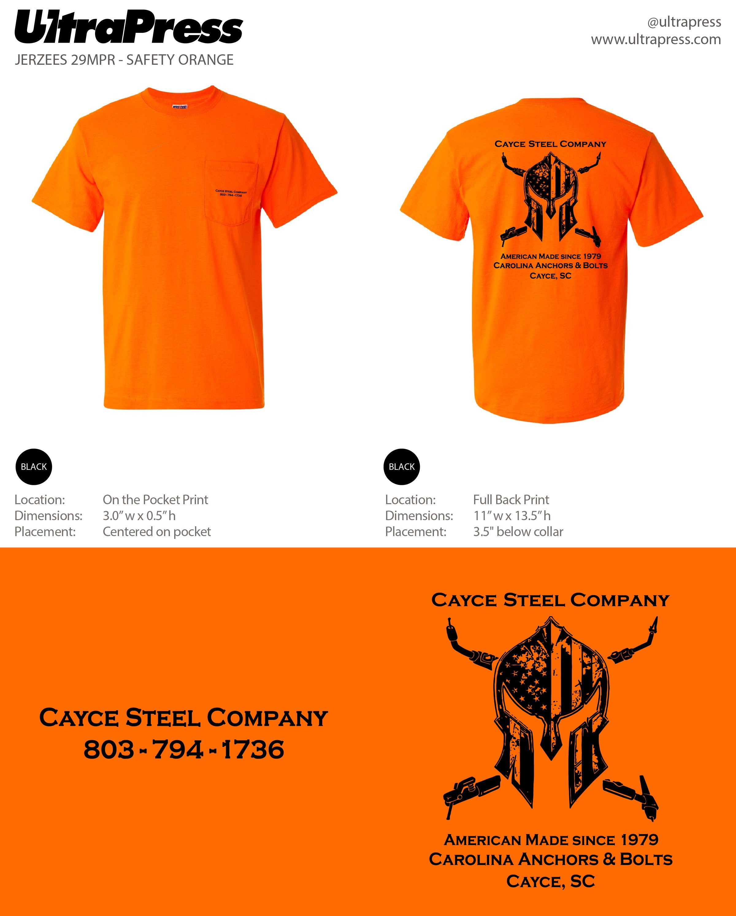 UP-SP-64705 Cayce Steel Company 2023 72 Min Qty (Bulk)