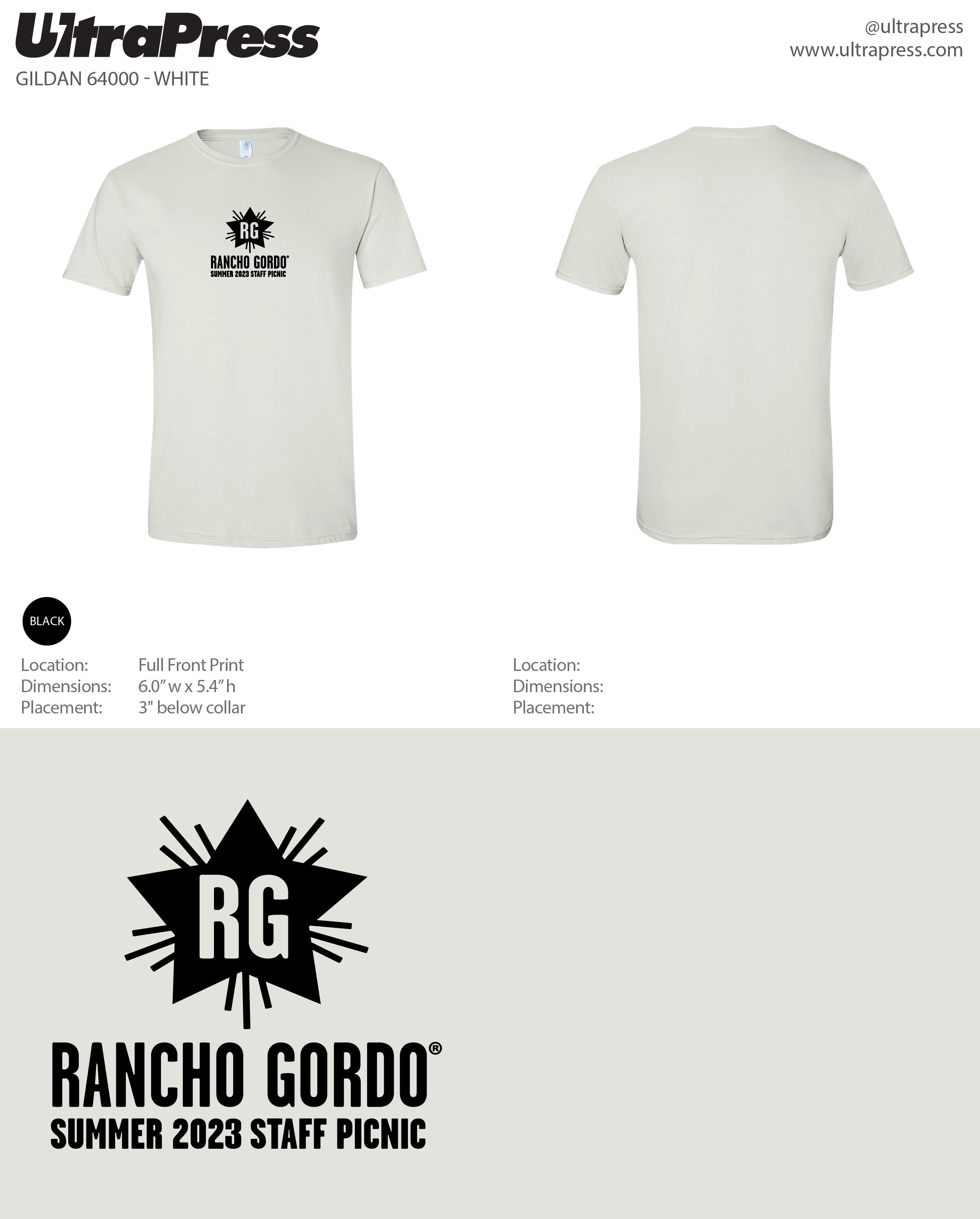 UP-SP-65220 Rancho Gordo Summer 2023 Staff Picnic 72 Min Qty (Bulk)