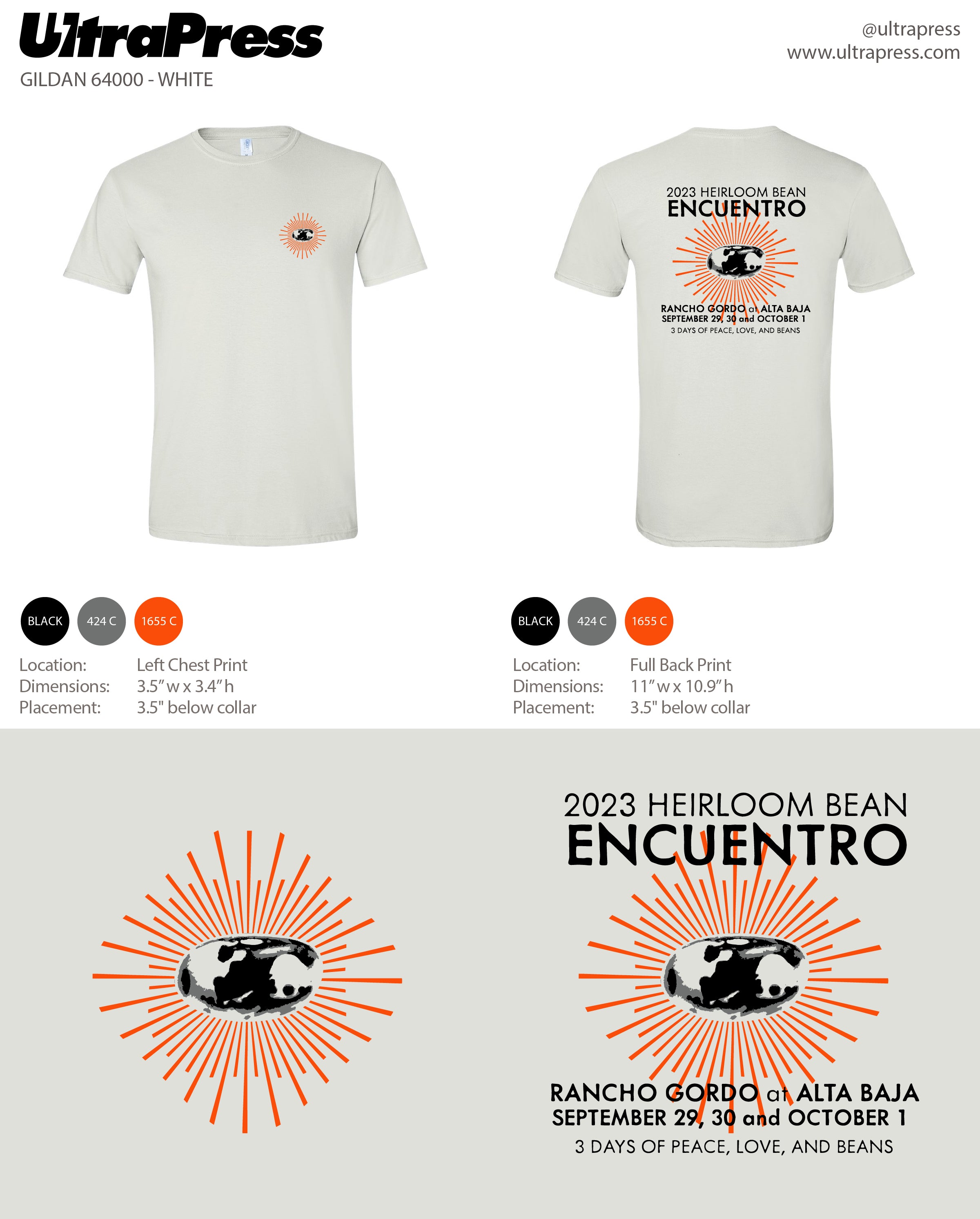 UP-SP-65304 Rancho Gordo Bean with Rays 2023 144 Min Qty (Bulk)