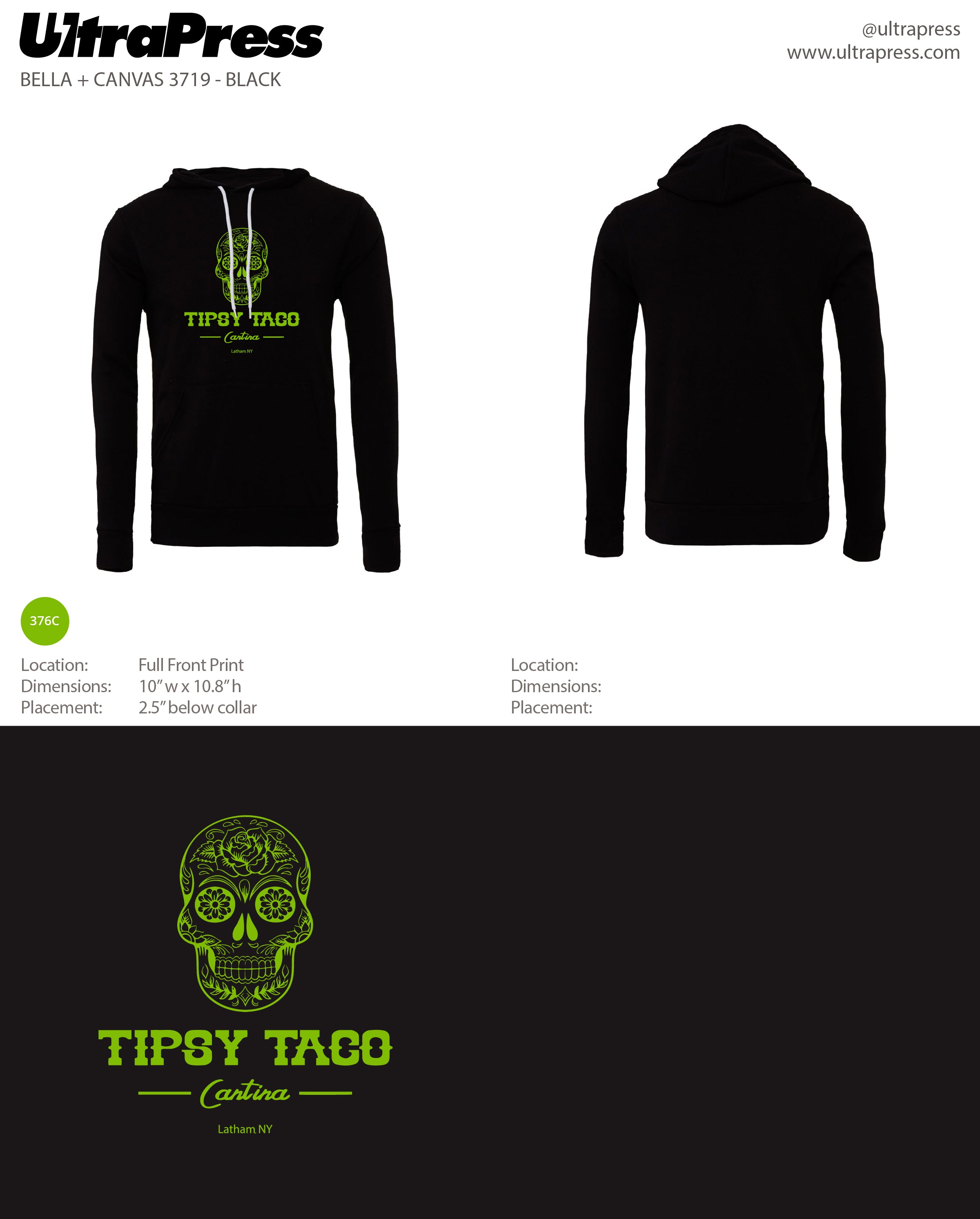 UP-SP-65716 Tipsy Taco Hoodies Dec 2023 24 Min Qty (Bulk)