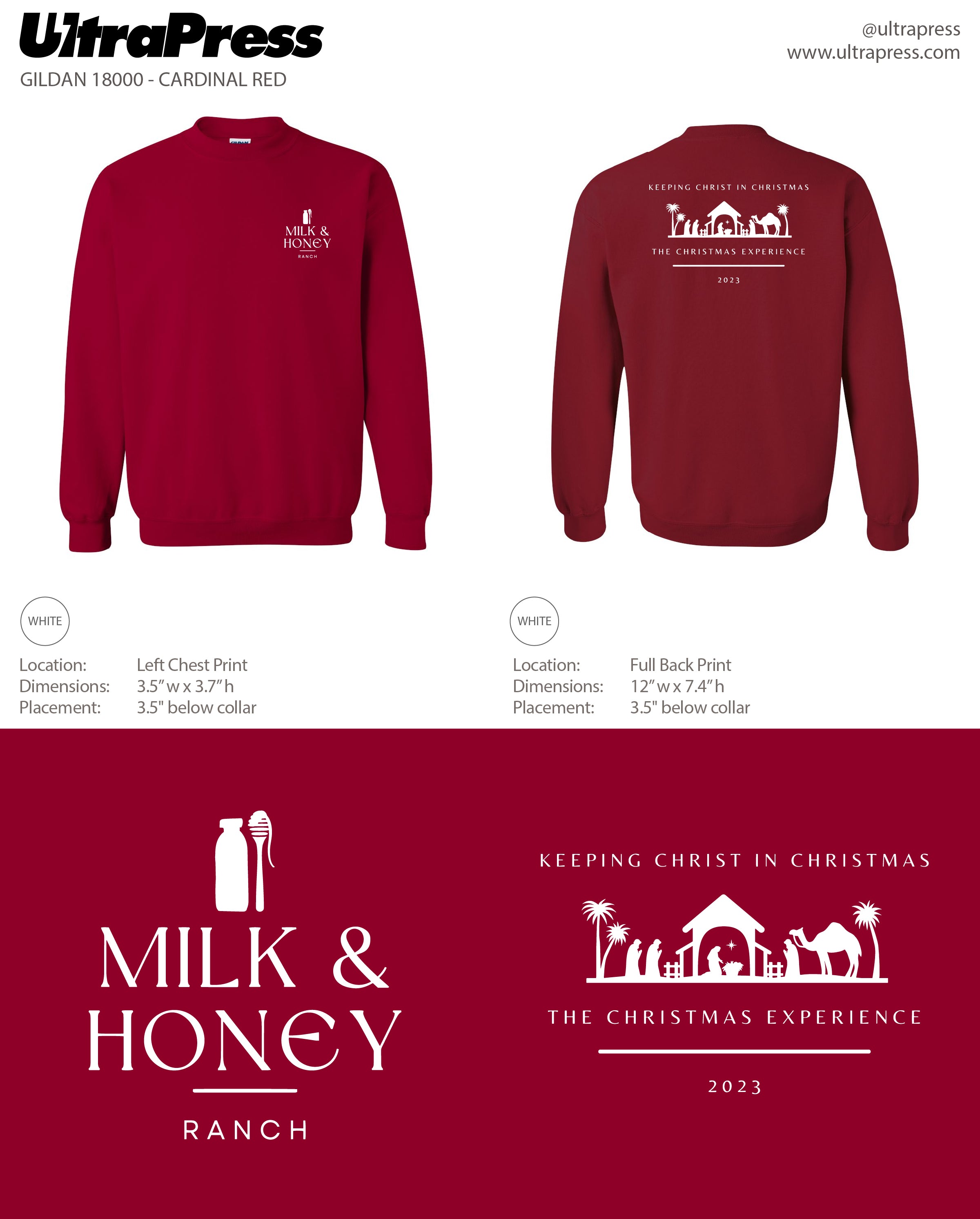 UP-SP-65872 Milk & Honey Christmas 2023 White ink 24 MIN QTY (Bulk)