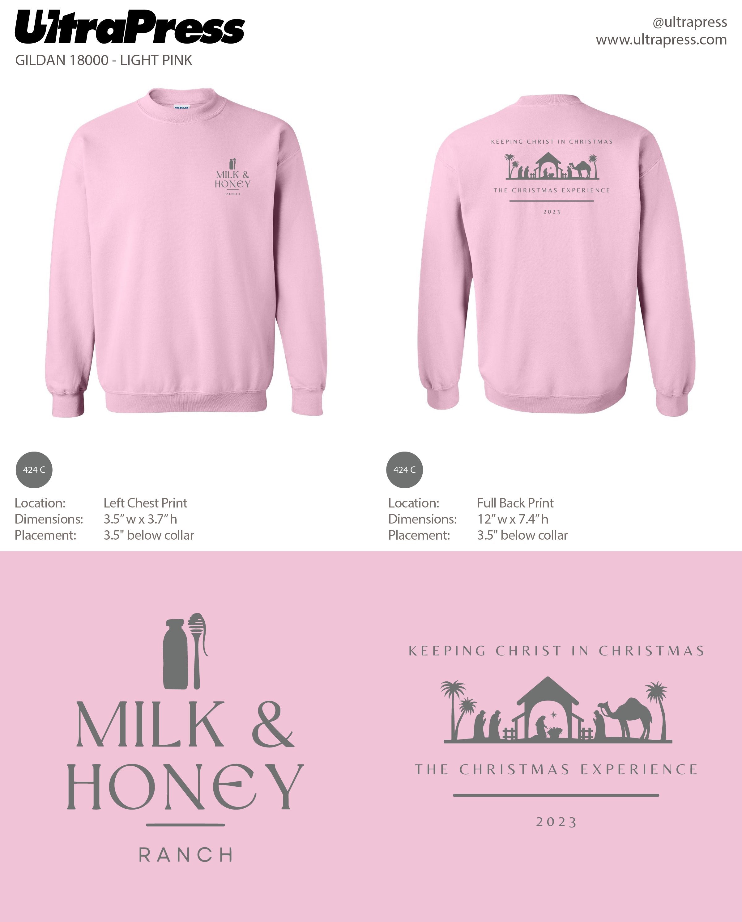 UP-SP-65873 Milk & Honey Christmas 2023 Dark Grey ink 24 MIN QTY (BLK)