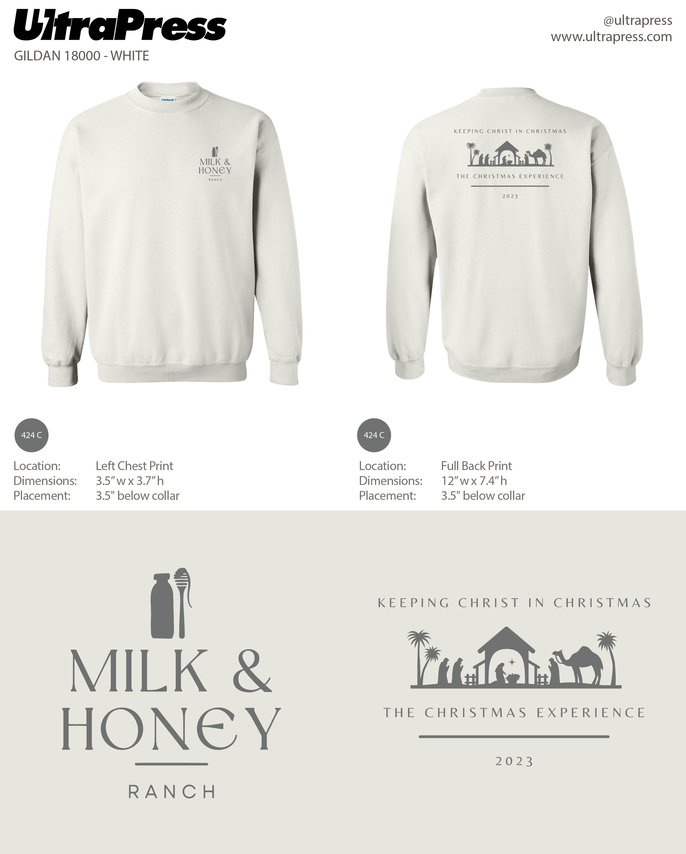 UP-SP-65873 Milk & Honey Christmas 2023 Dark Grey ink 24 MIN QTY (BLK)