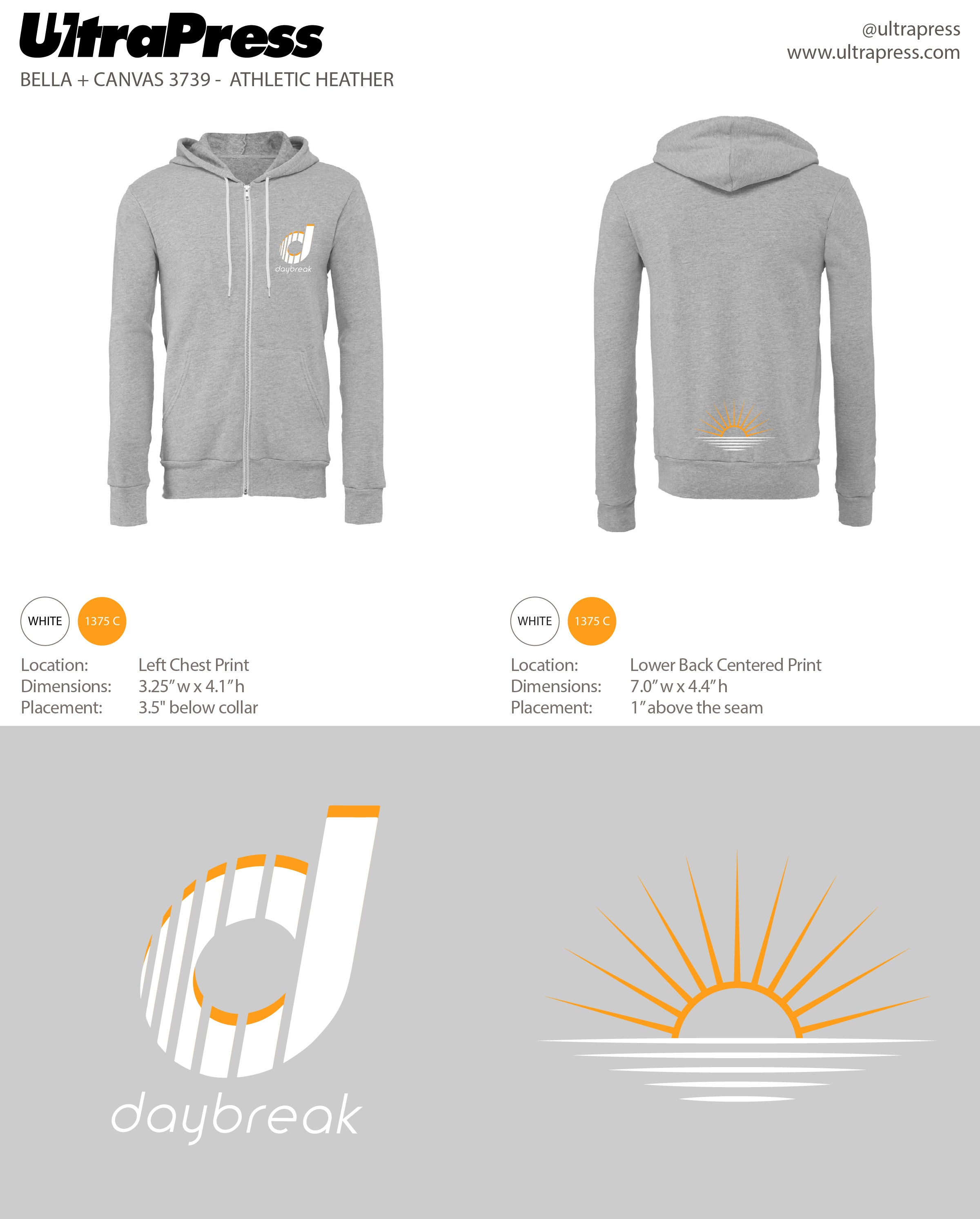 UP-SP-65889 Daybreak CrossFit 2023 Zip Ups 24 Min Qty (Bulk)