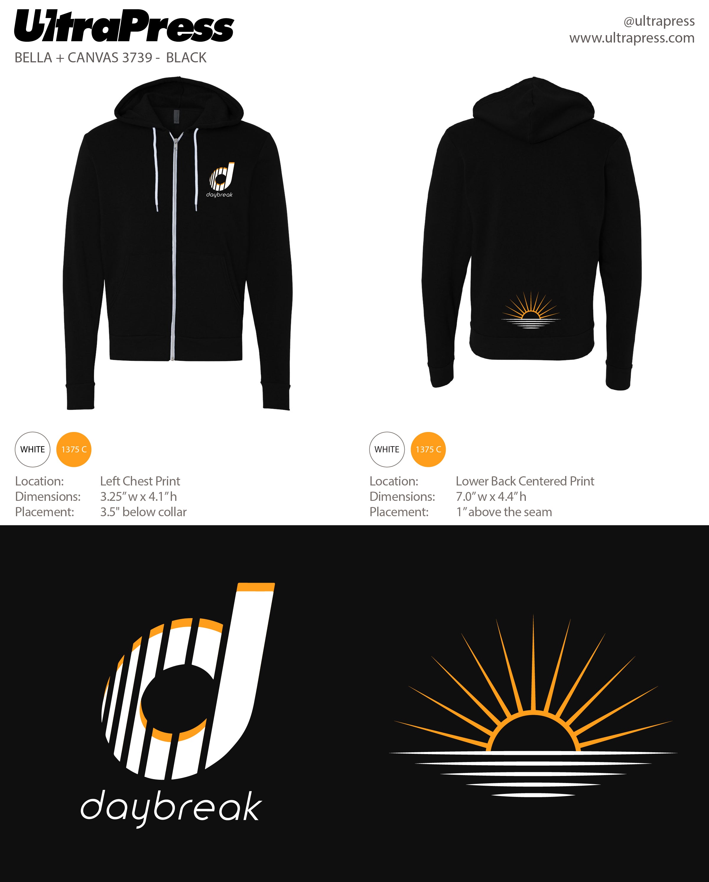 UP-SP-65889 Daybreak CrossFit 2023 Zip Ups 24 Min Qty (Bulk)