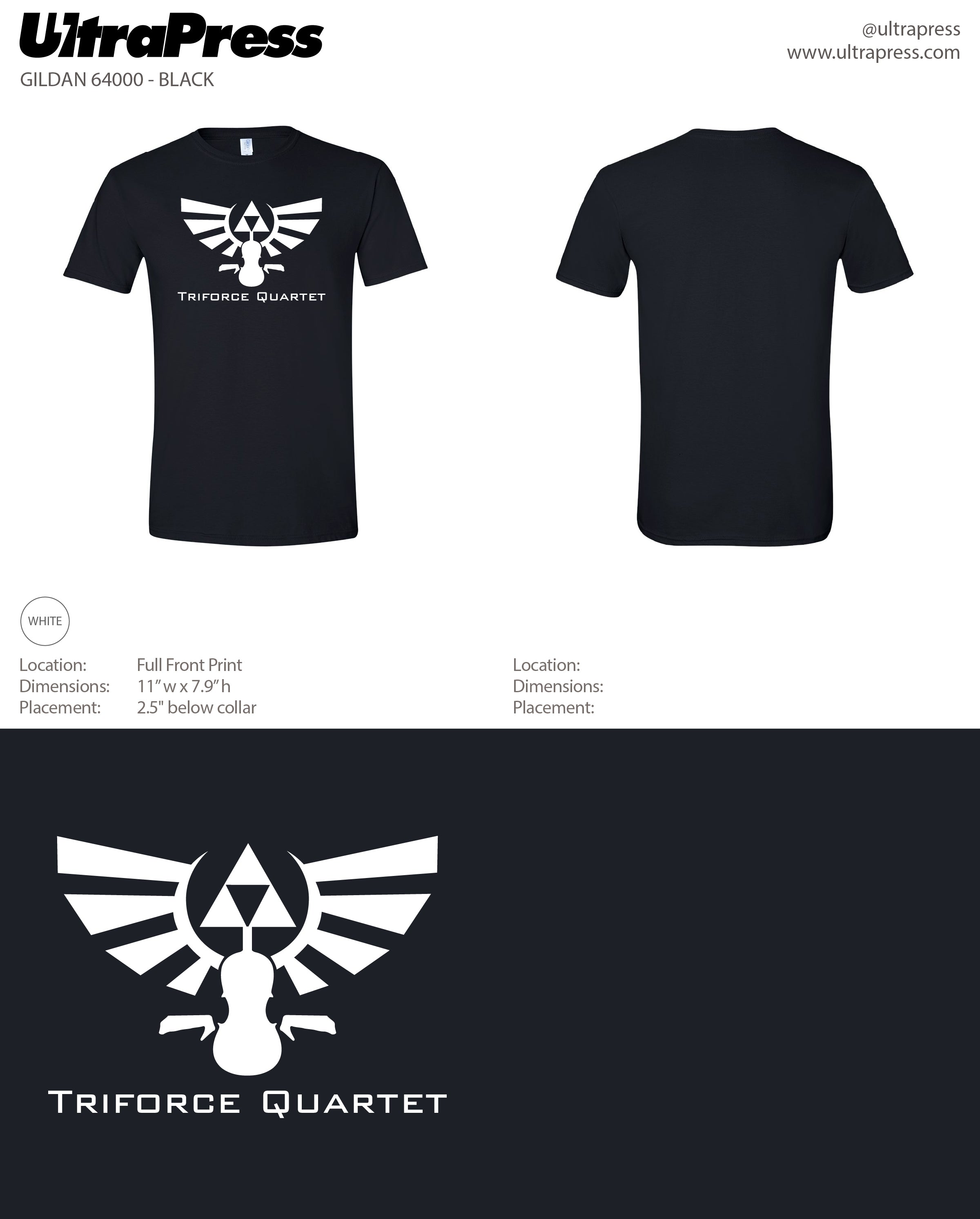 UP-SP-66090 Triforce Quartet White Text 144 Min Qty (Bulk)