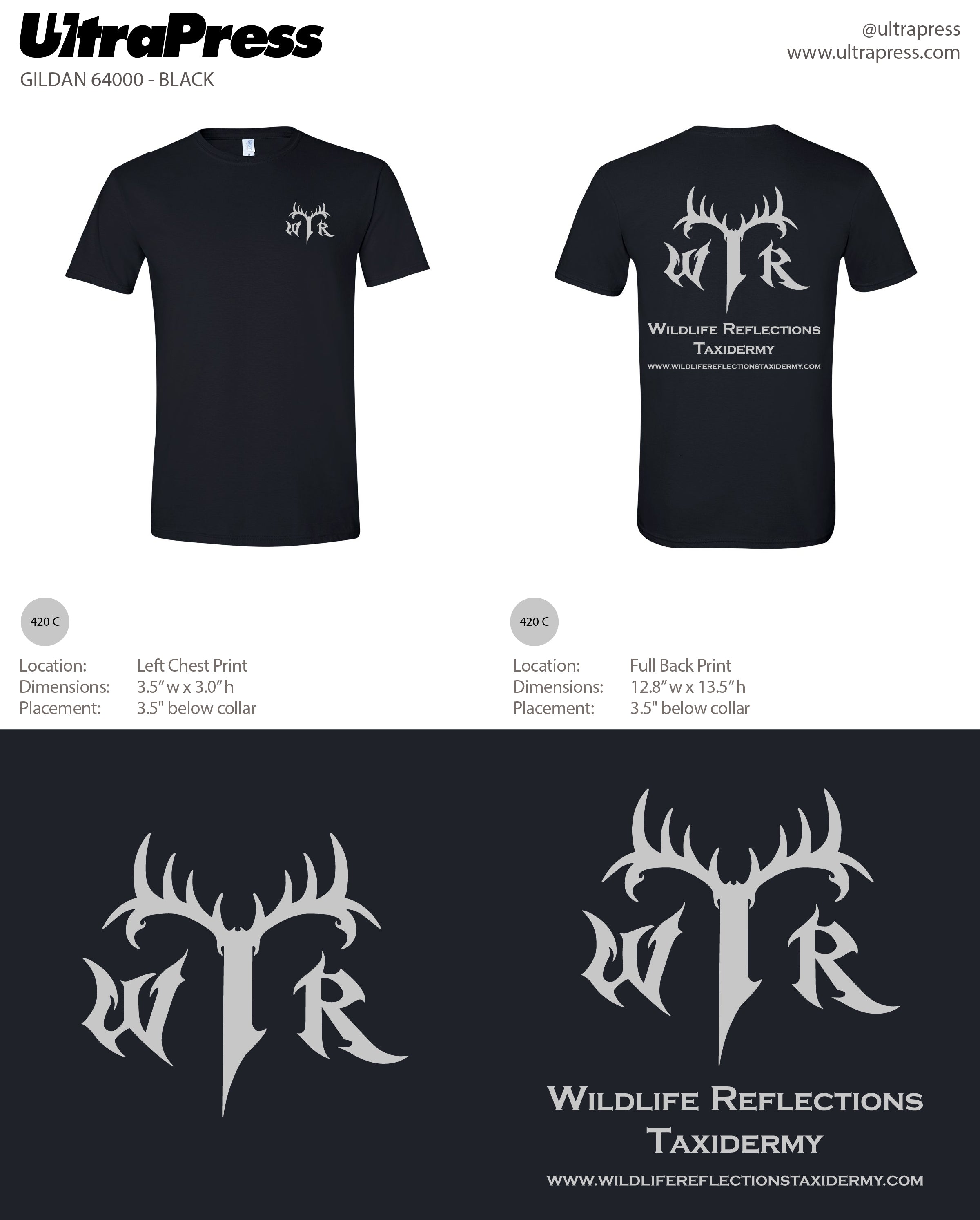 UP-SP-66096 Wildlife Reflections Taxidermy T-shirt 48 Min Qty (Bulk)