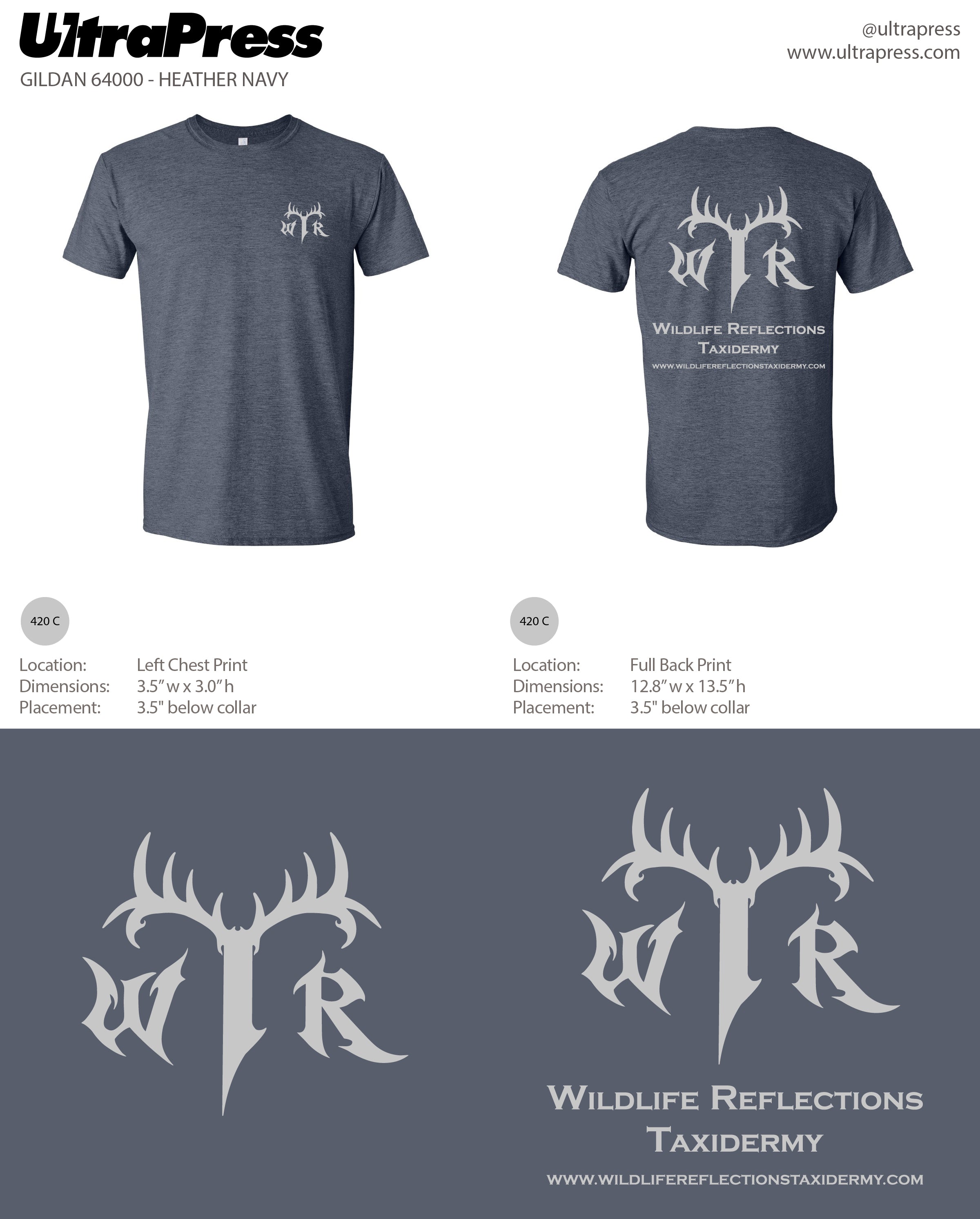 UP-SP-66096 Wildlife Reflections Taxidermy T-shirt 48 Min Qty (Bulk)