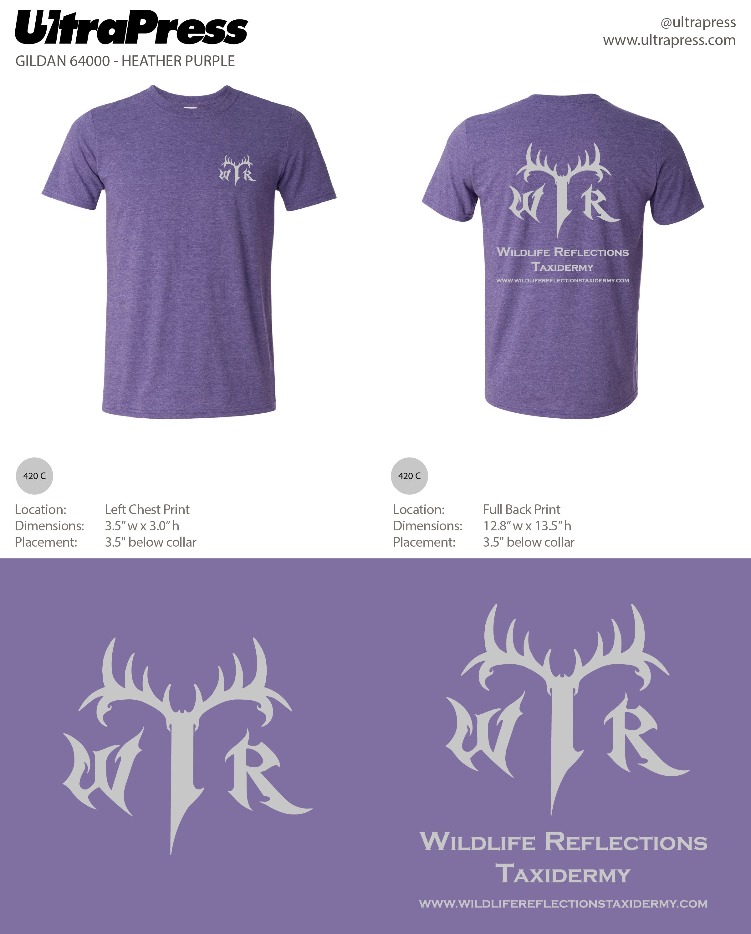 UP-SP-66096 Wildlife Reflections Taxidermy T-shirt 48 Min Qty (Bulk)