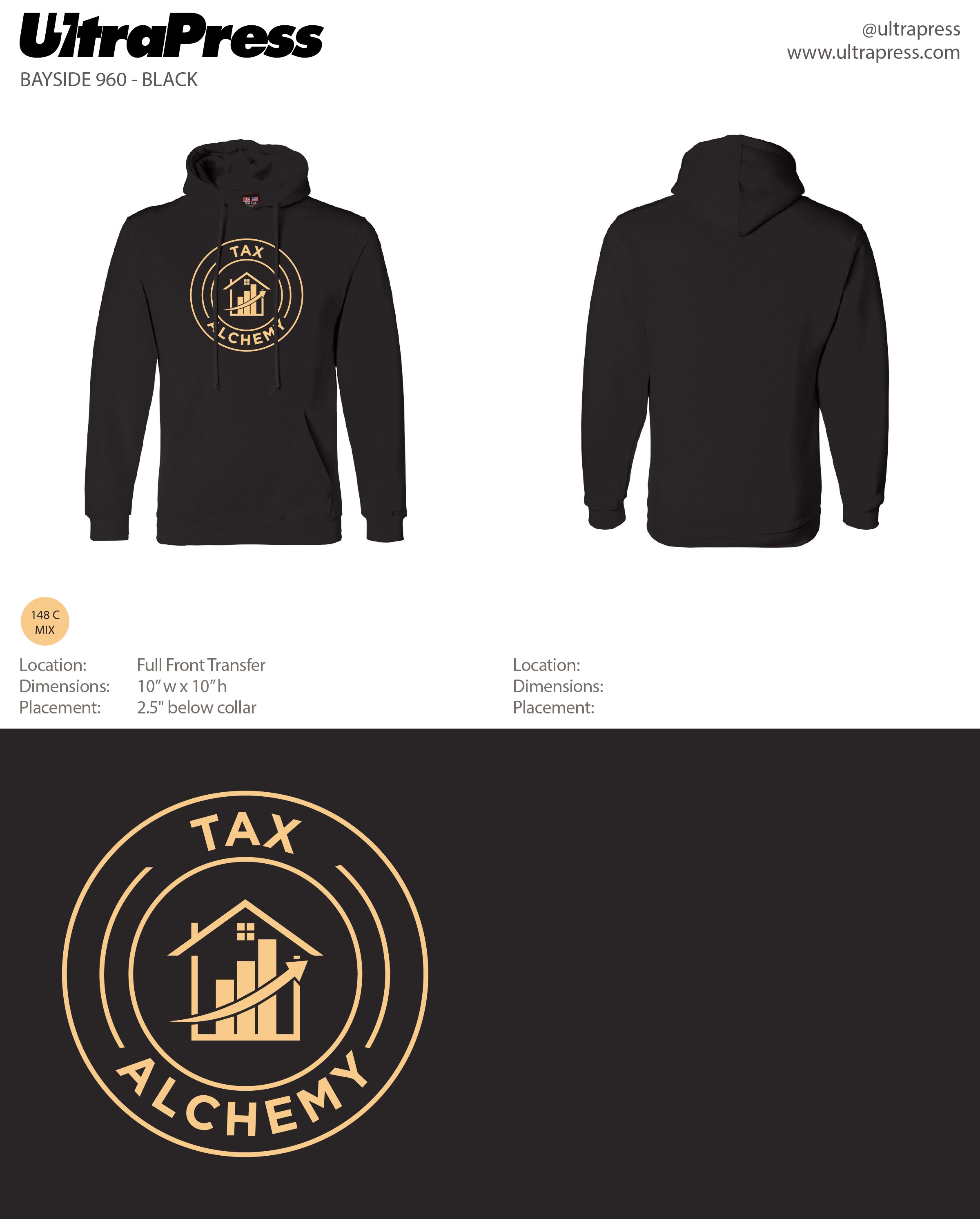 UP-SP-66155 Tax Alchemy Hoodies 144 Min Qty (Bulk)