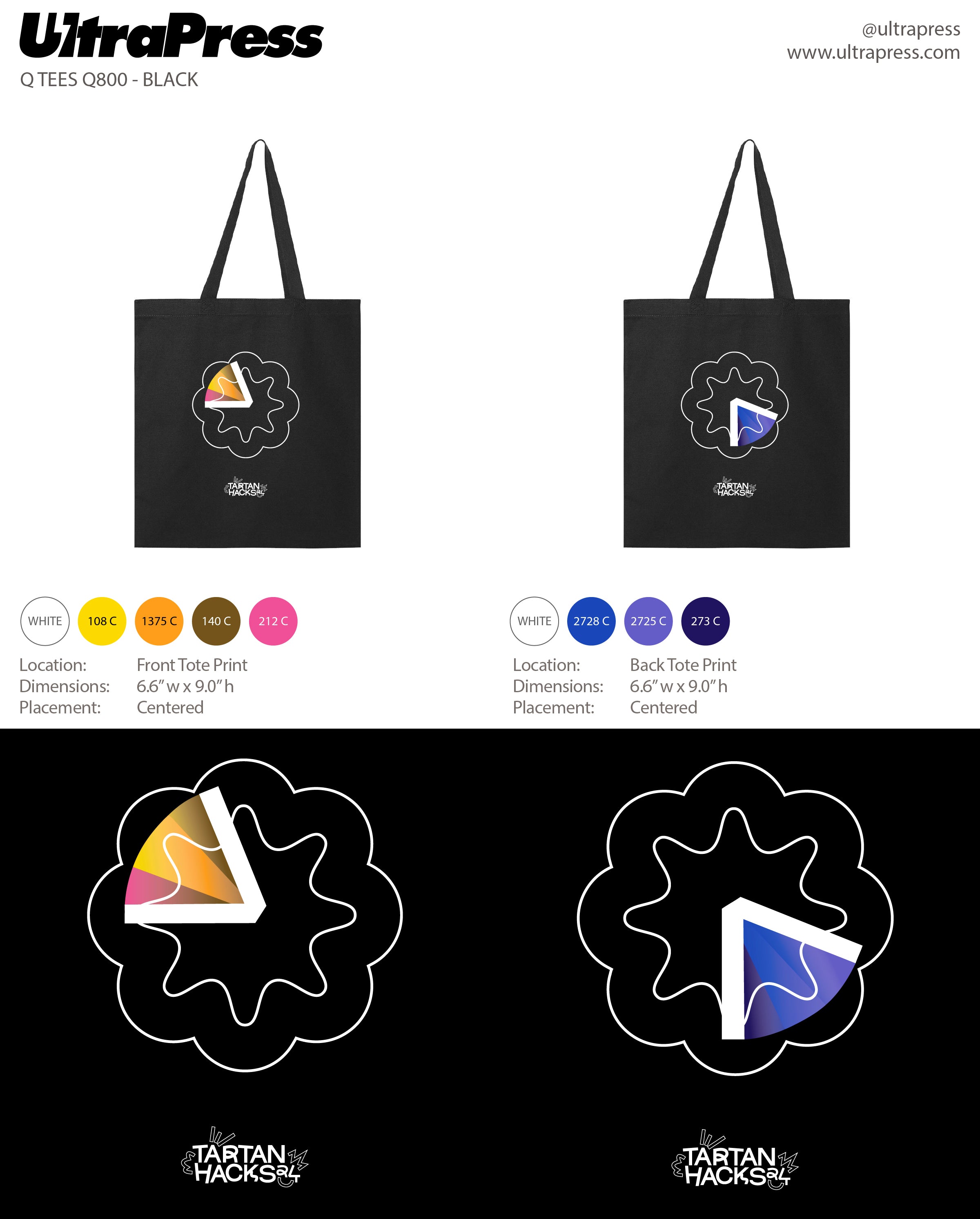 UP-SP-66309 Tartan Hacks 24 Tote 24 Min Qty (Bulk)