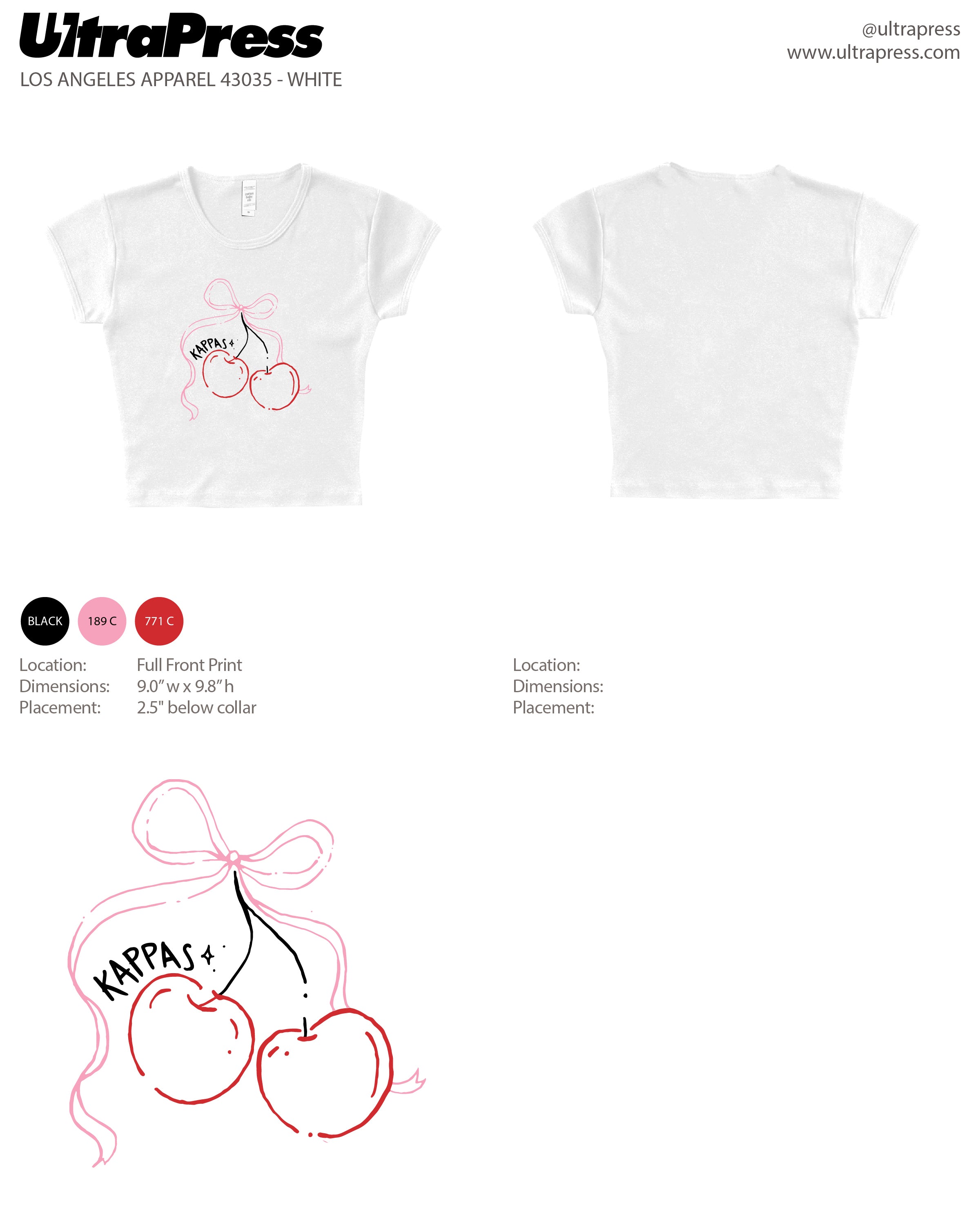 UP-SP-66366 Kappa Phi Lambda Baby Rib Crop top 2024 - 72 Min Qty (BULK)