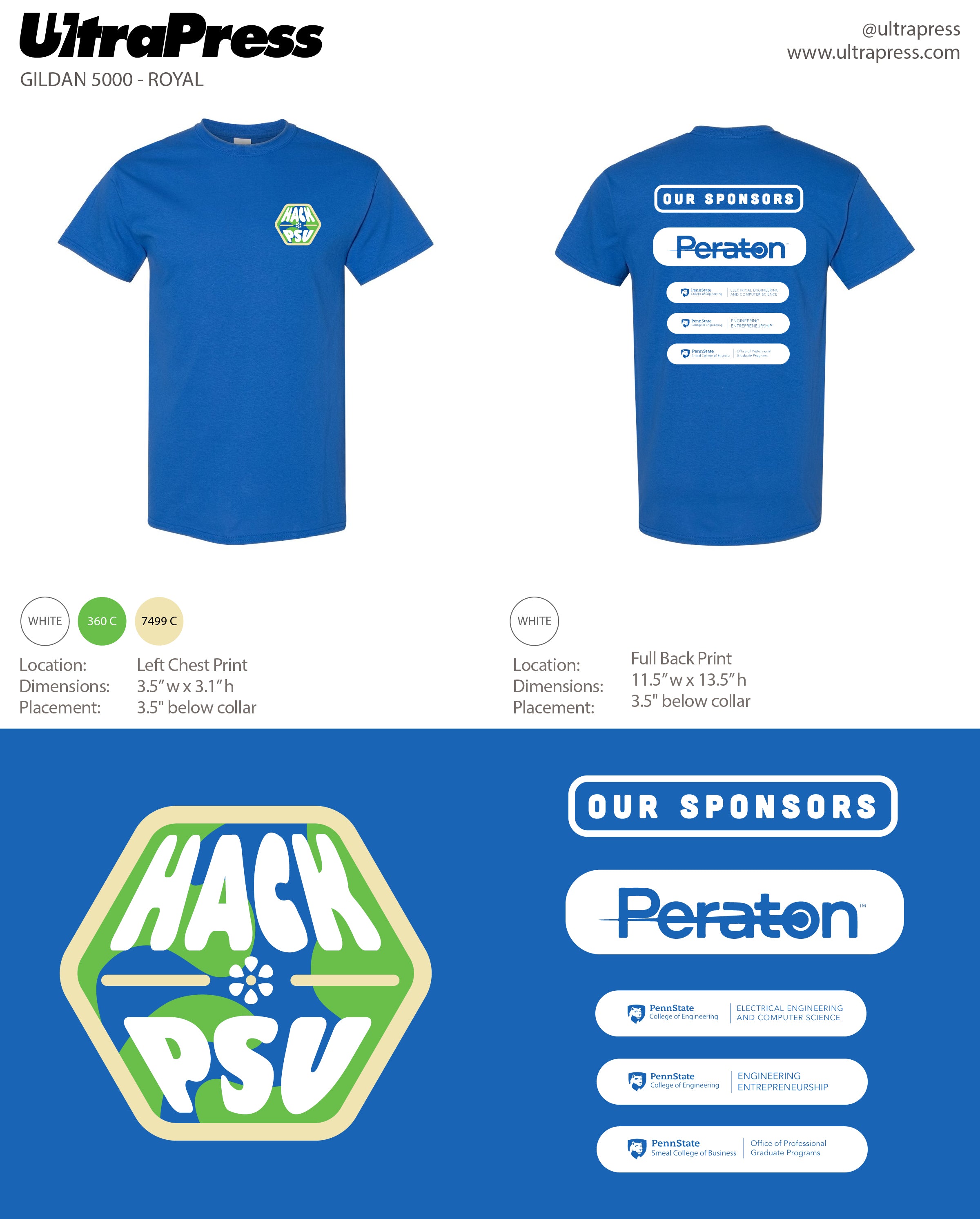 UP-SP-66605 HackPSU 2024 Participant T-Shirt 288 Min Qty (BULK)