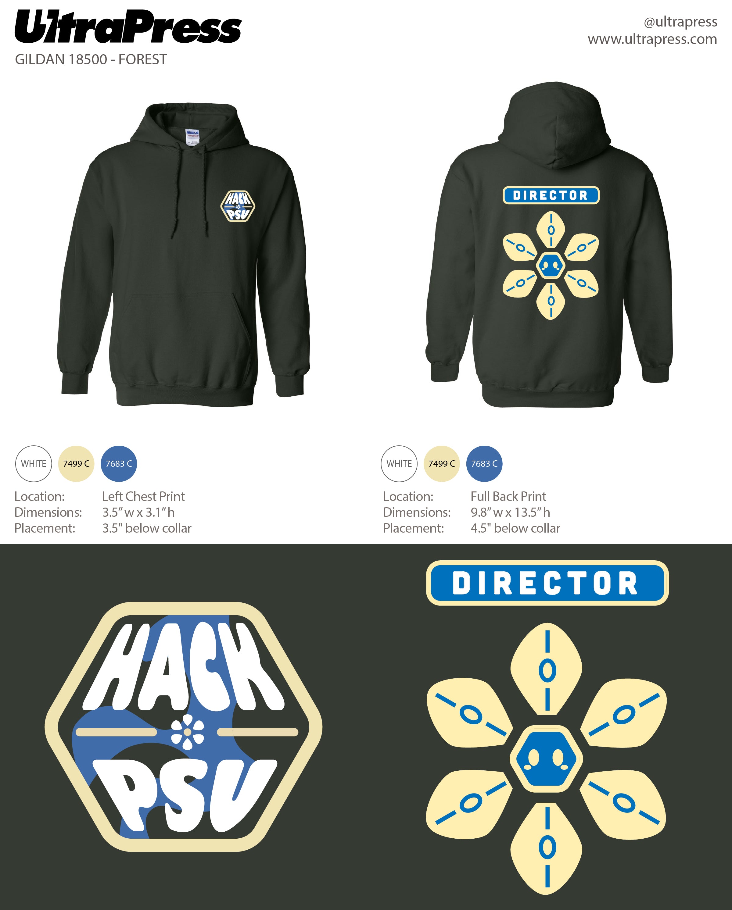 UP-SP-66607 HackPSU 2024 Director Hoodie 12 Min Qty (BULK)