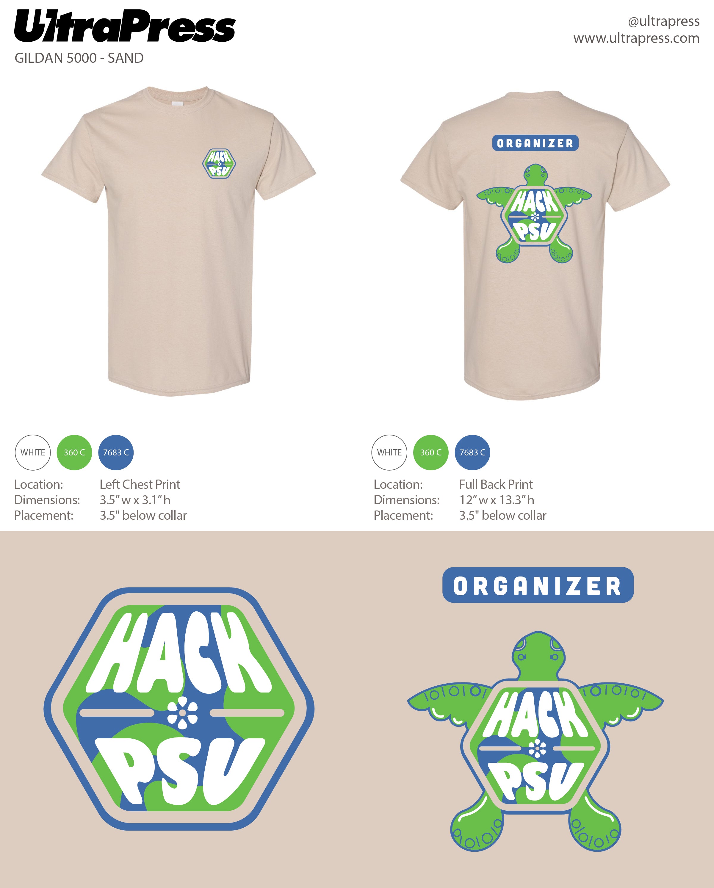 UP-SP-66611 HackPSU 2024 Organizer T-Shirt 72 Min Qty (BULK)