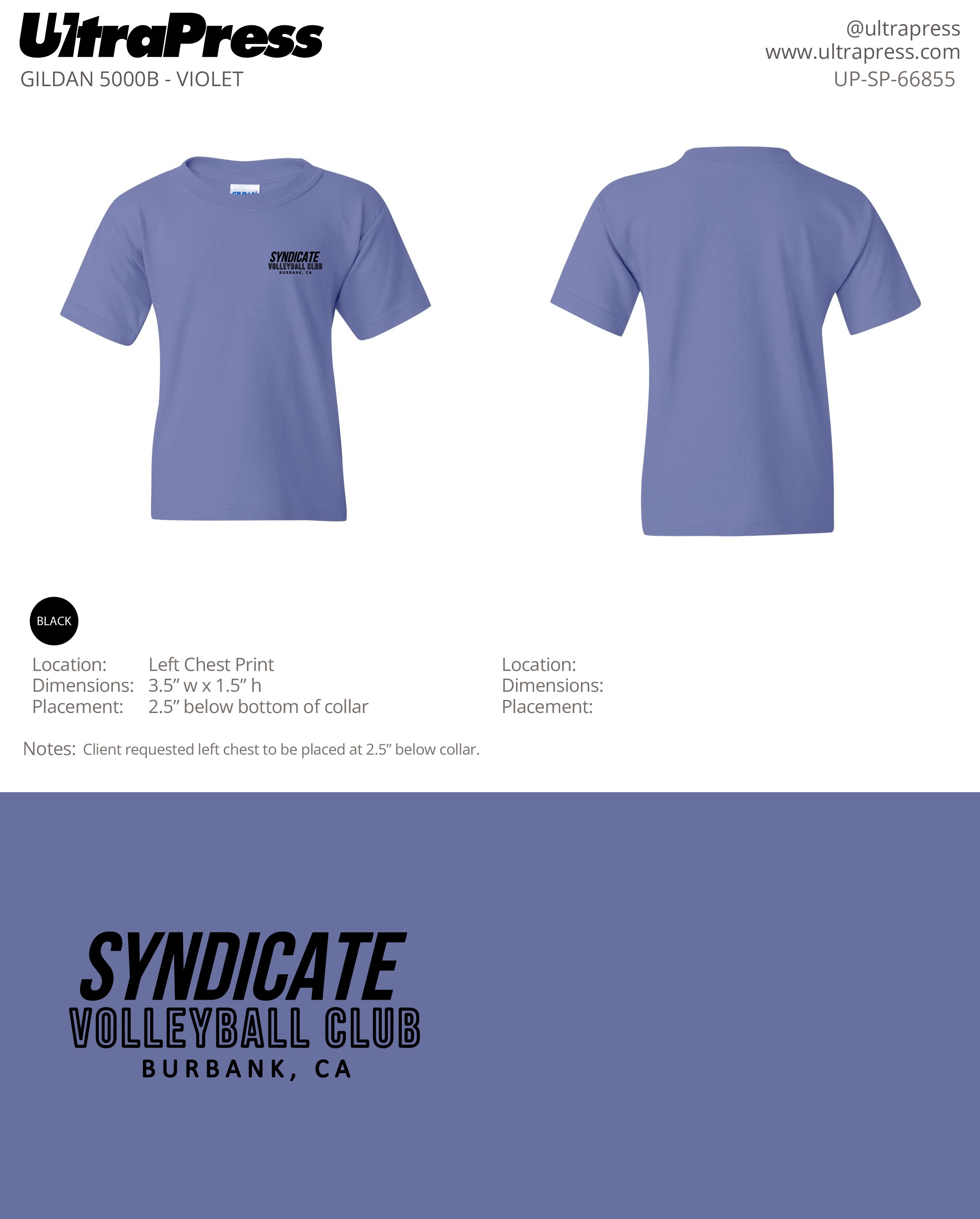 UP-SP-66855 Syndicate Volleyball Club - Michael James 24 Min Qty (Bulk)