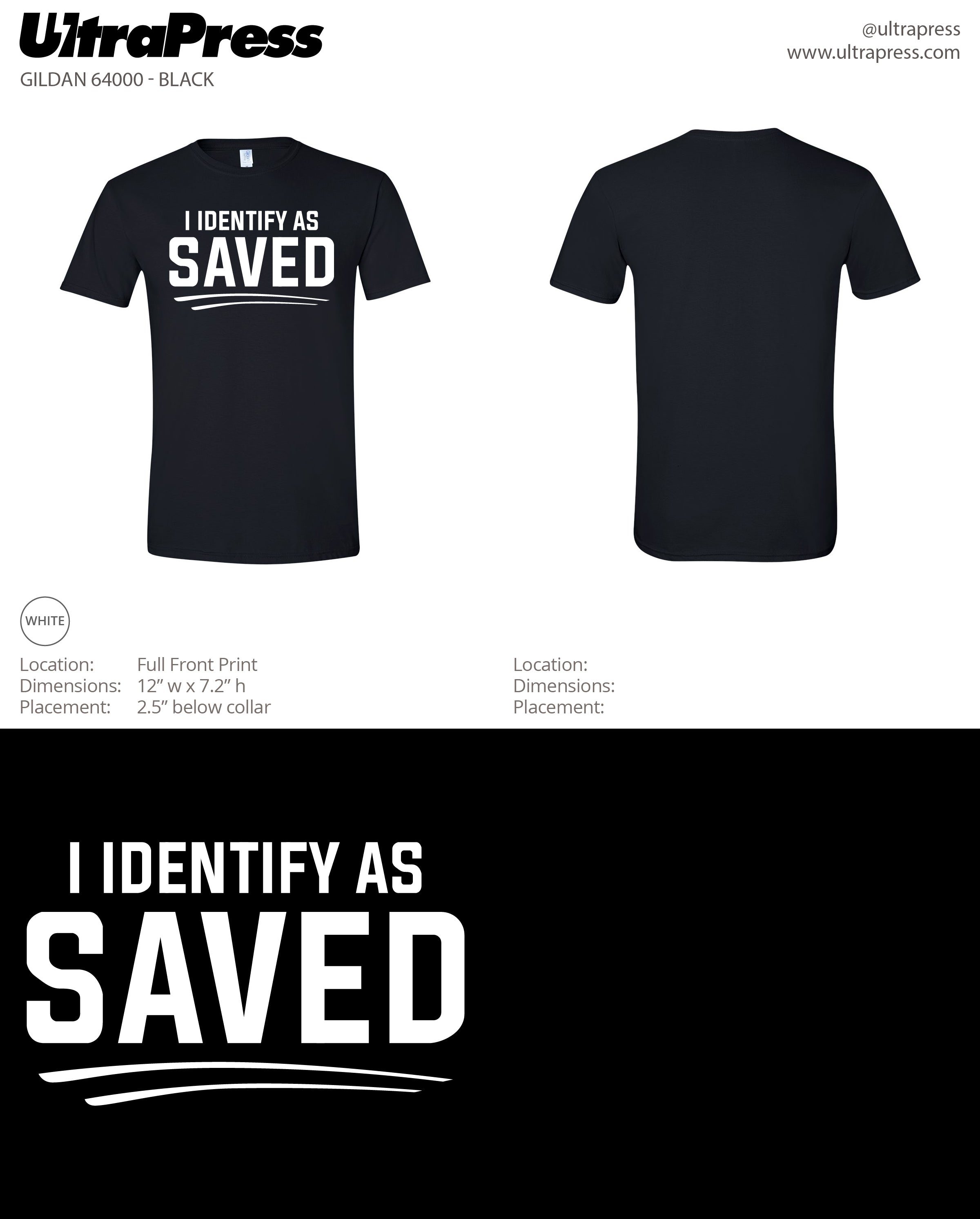 UP-SP-66883 I Identify As Saved - 100 Min Qty (Bulk)