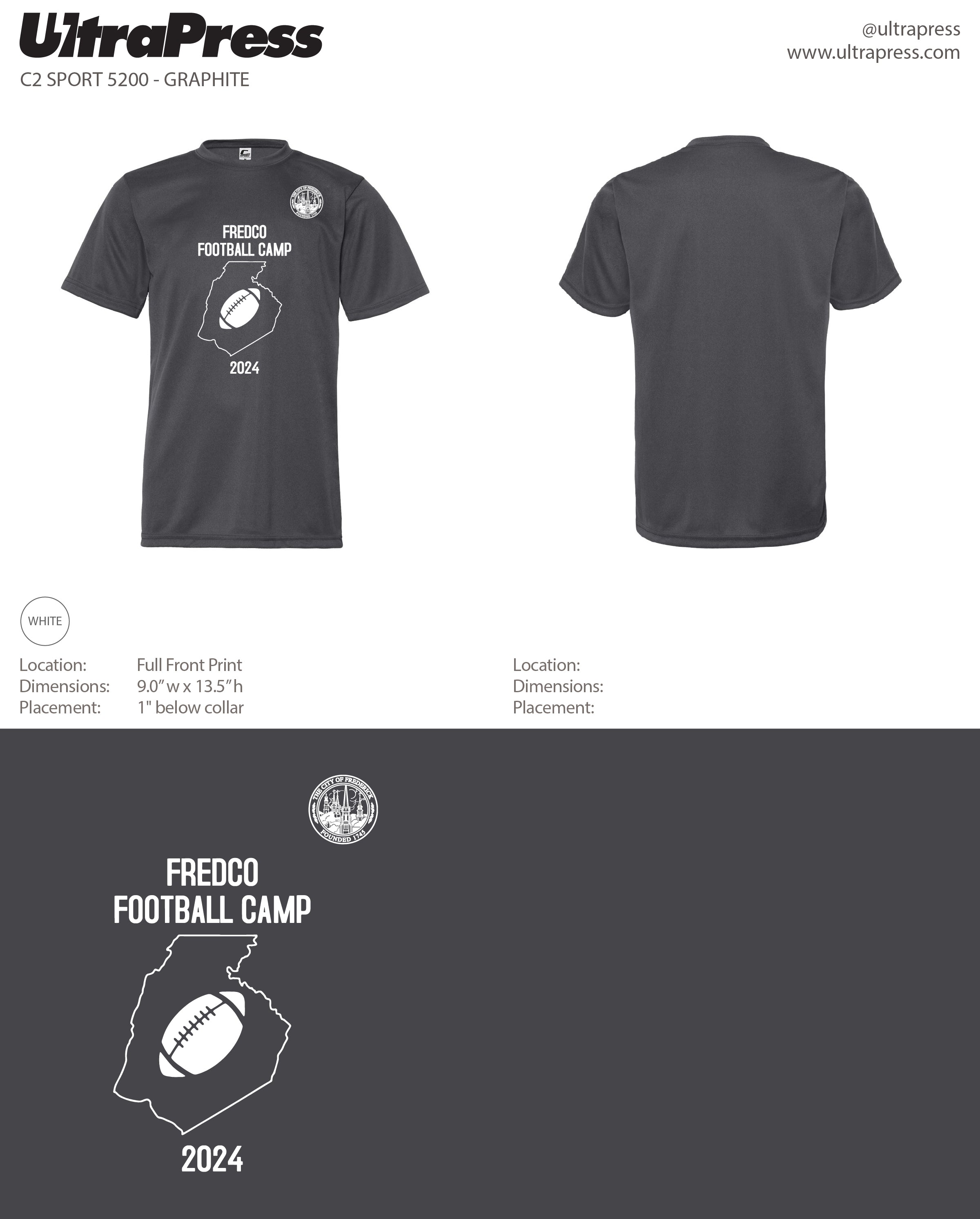 UP-SP-66981 FREDCO Football Camp 2024 - 85 Min Qty (BULK)