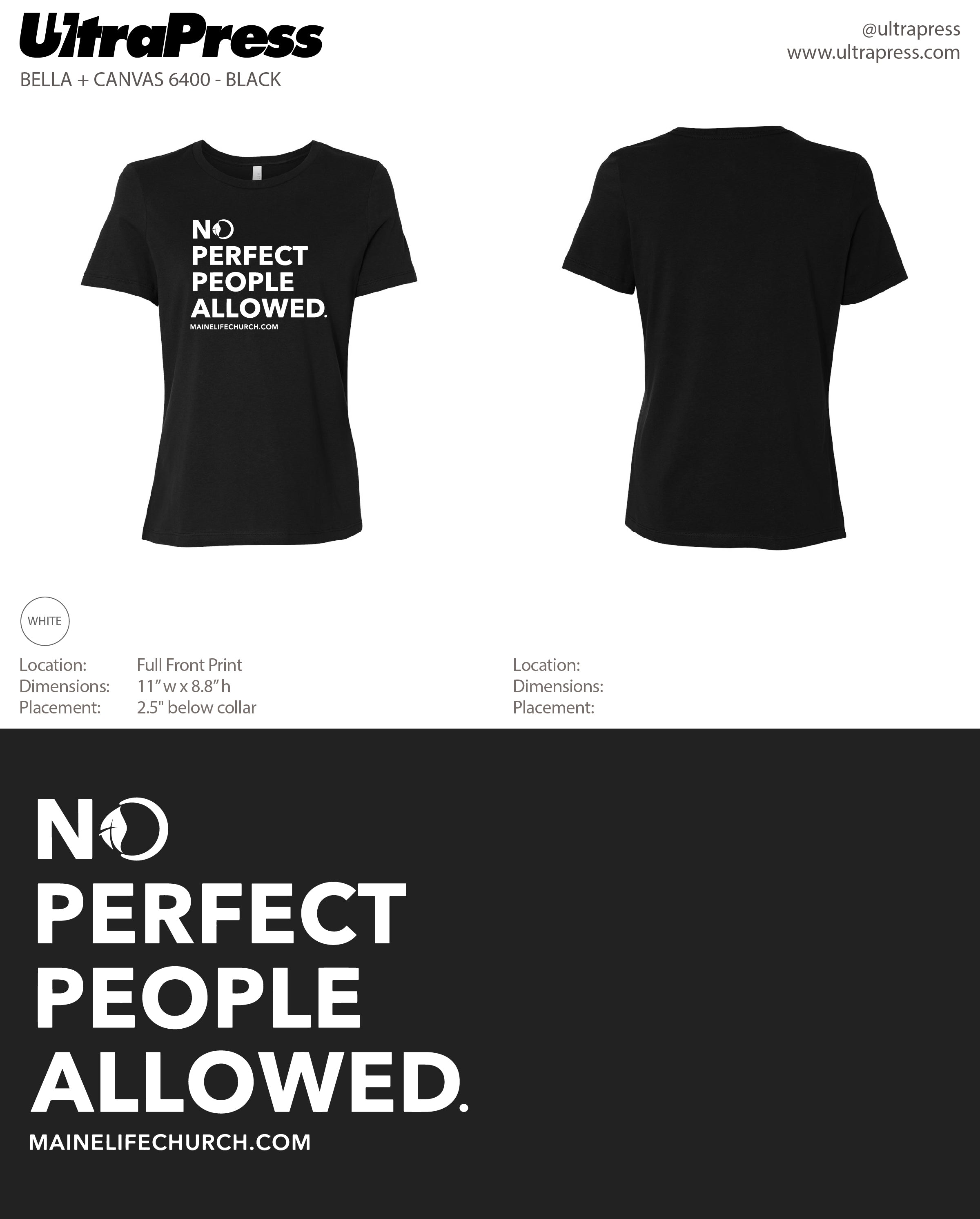 UP-SP-67008 No Perfect People Allowed - 100 Min Qty (BULK)