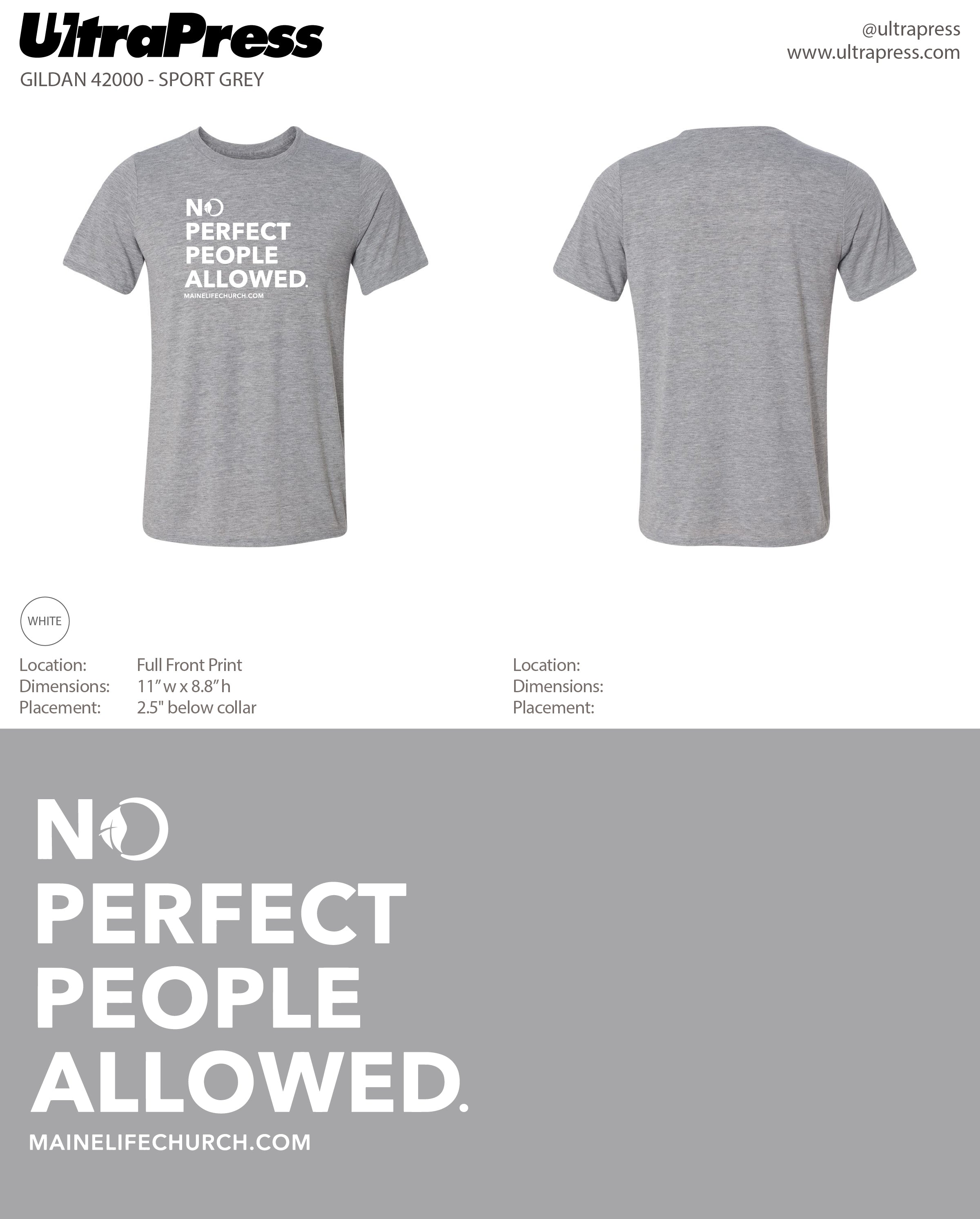 UP-SP-67008 No Perfect People Allowed - 100 Min Qty (BULK)