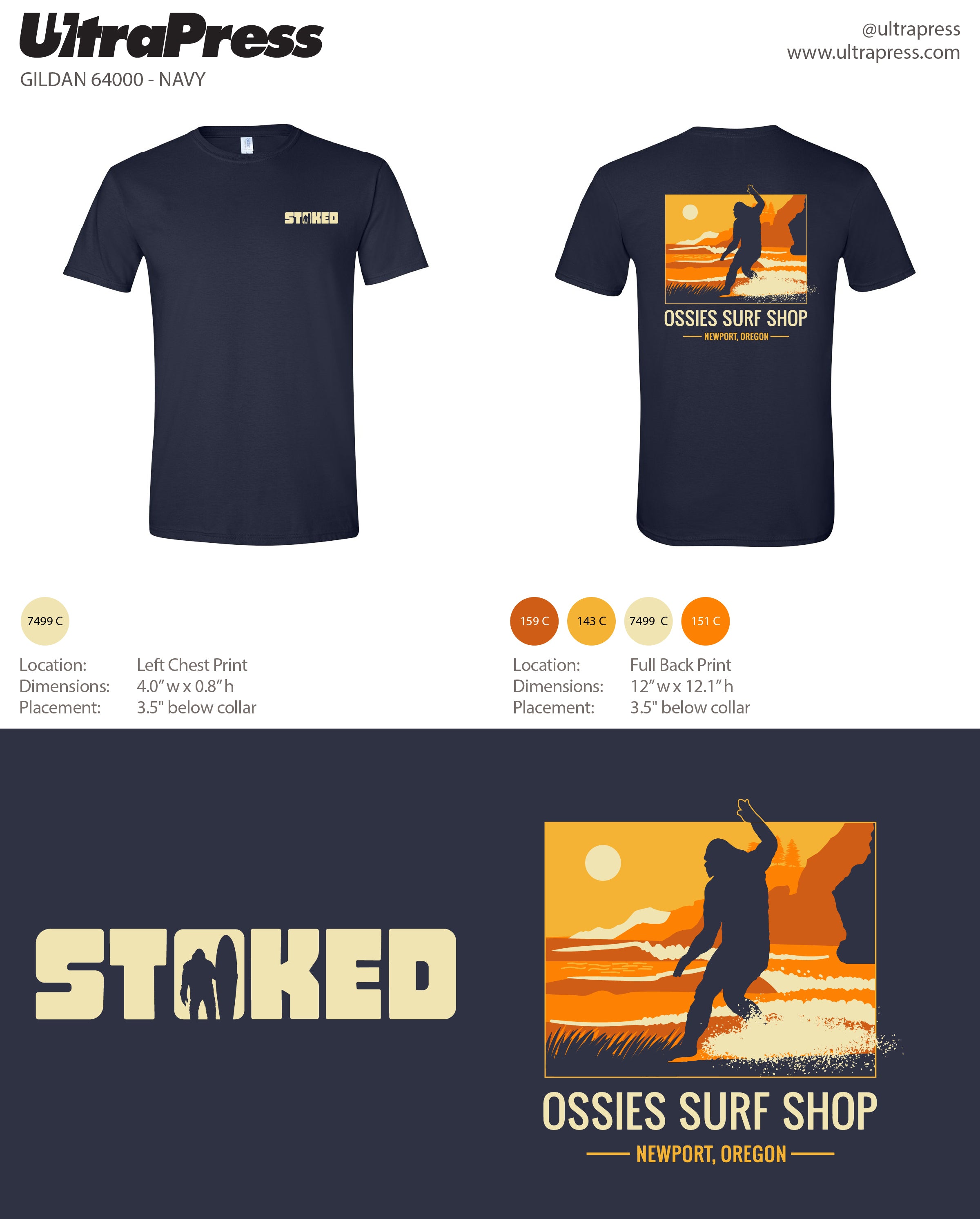 UP-SP-67045 Ossies Surf Shop Gorilla Sunset Surfing - Daniel Hasselschwert 100 Min Qty (Bulk)