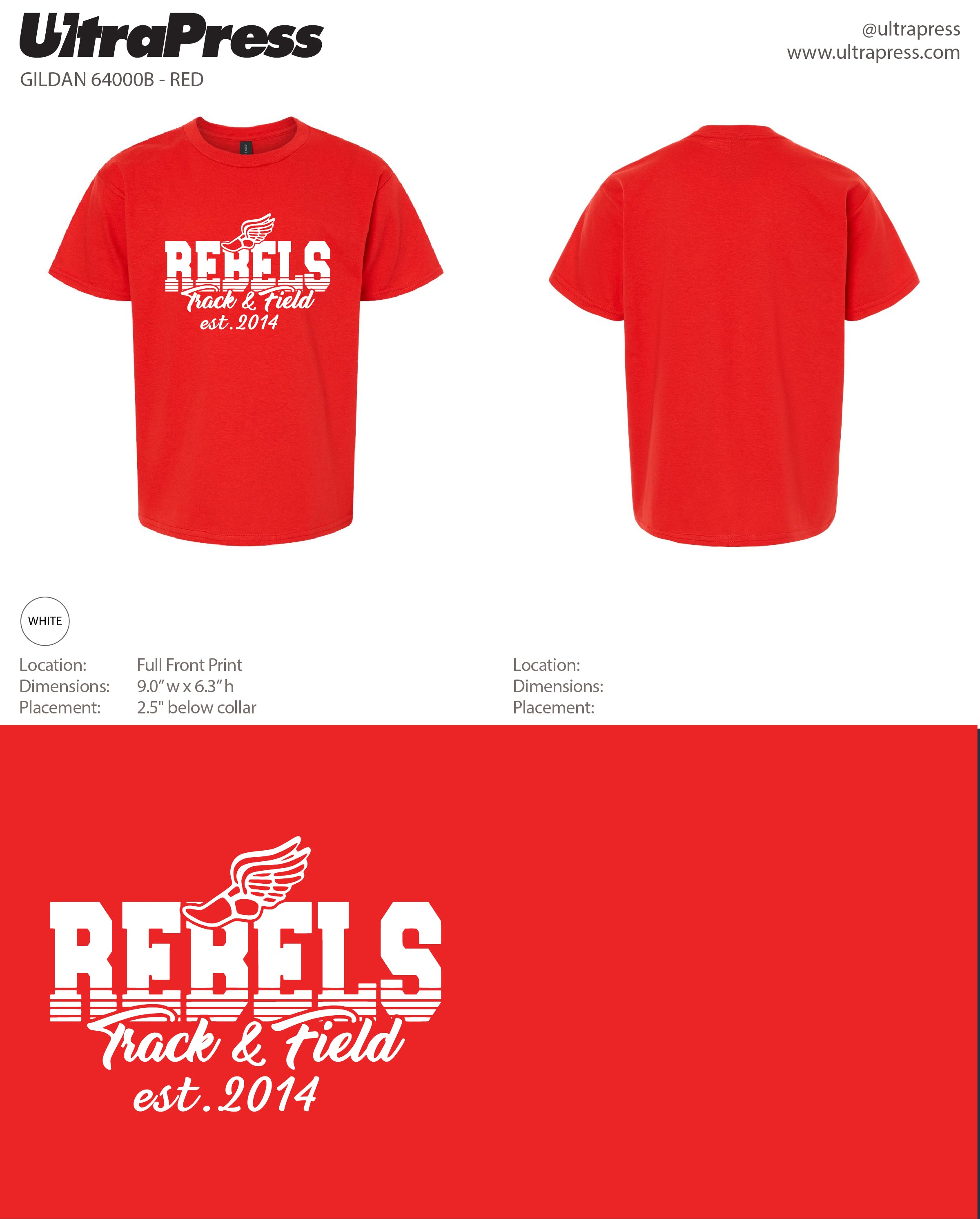 UP-SP-67093 Rebels Track and Field - 100 Min Qty (Bulk)