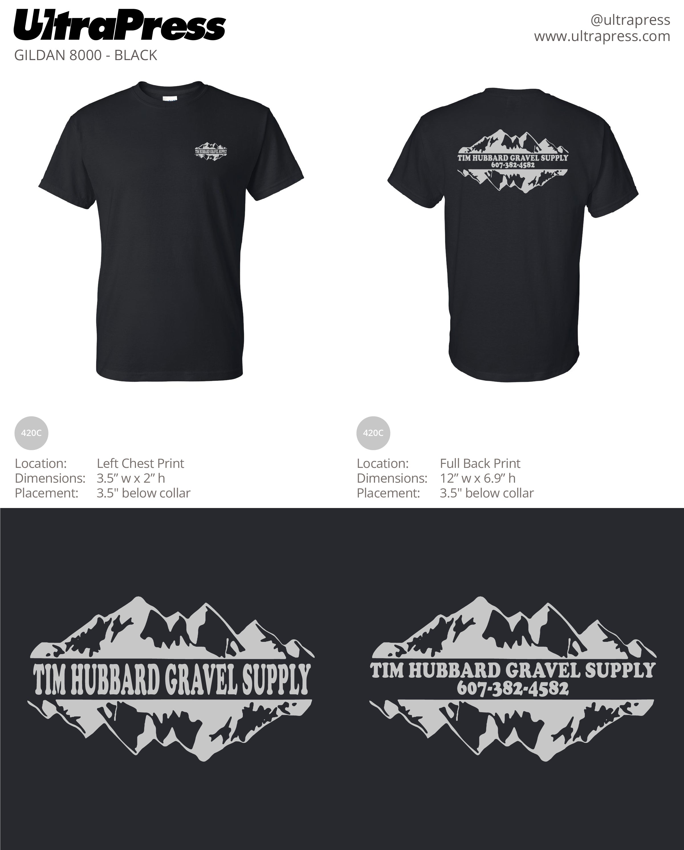 UP-SP-67154 Tim Hubbard Gravel Supply - 100 Min Qty (BULK)