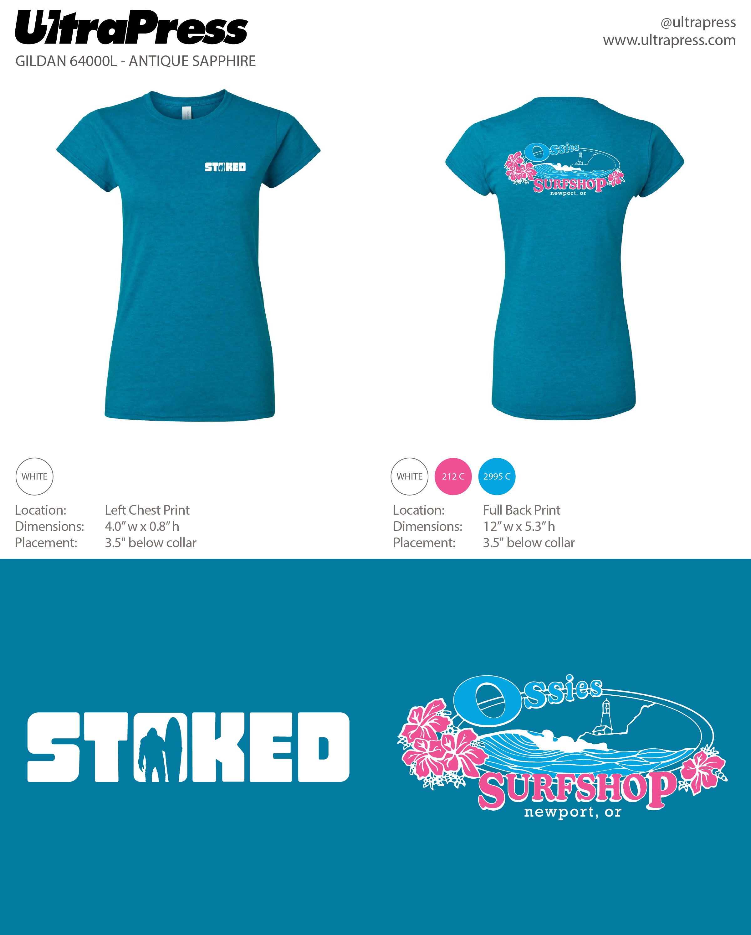 UP-SP-67162 Ossies Lighthouse Tee - 100 Min Qty (BULK)