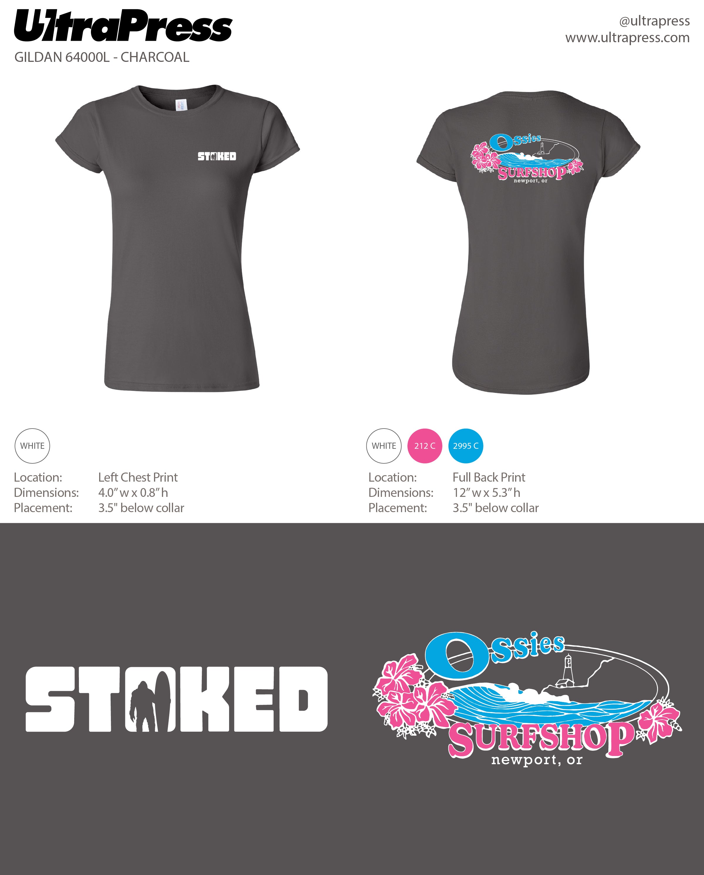 UP-SP-67162 Ossies Lighthouse Tee - 100 Min Qty (BULK)