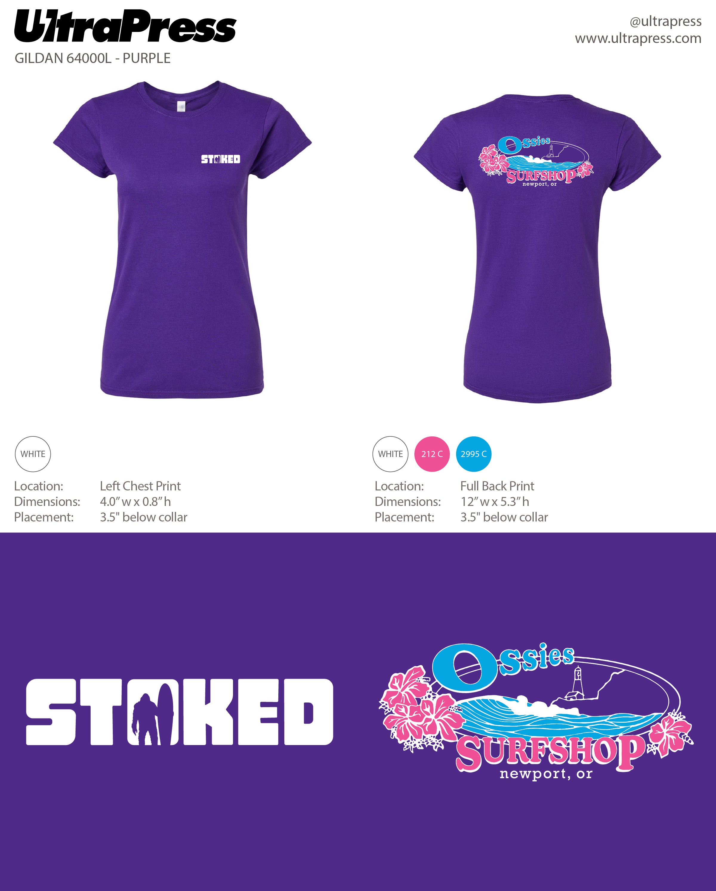 UP-SP-67162 Ossies Lighthouse Tee - 100 Min Qty (BULK)