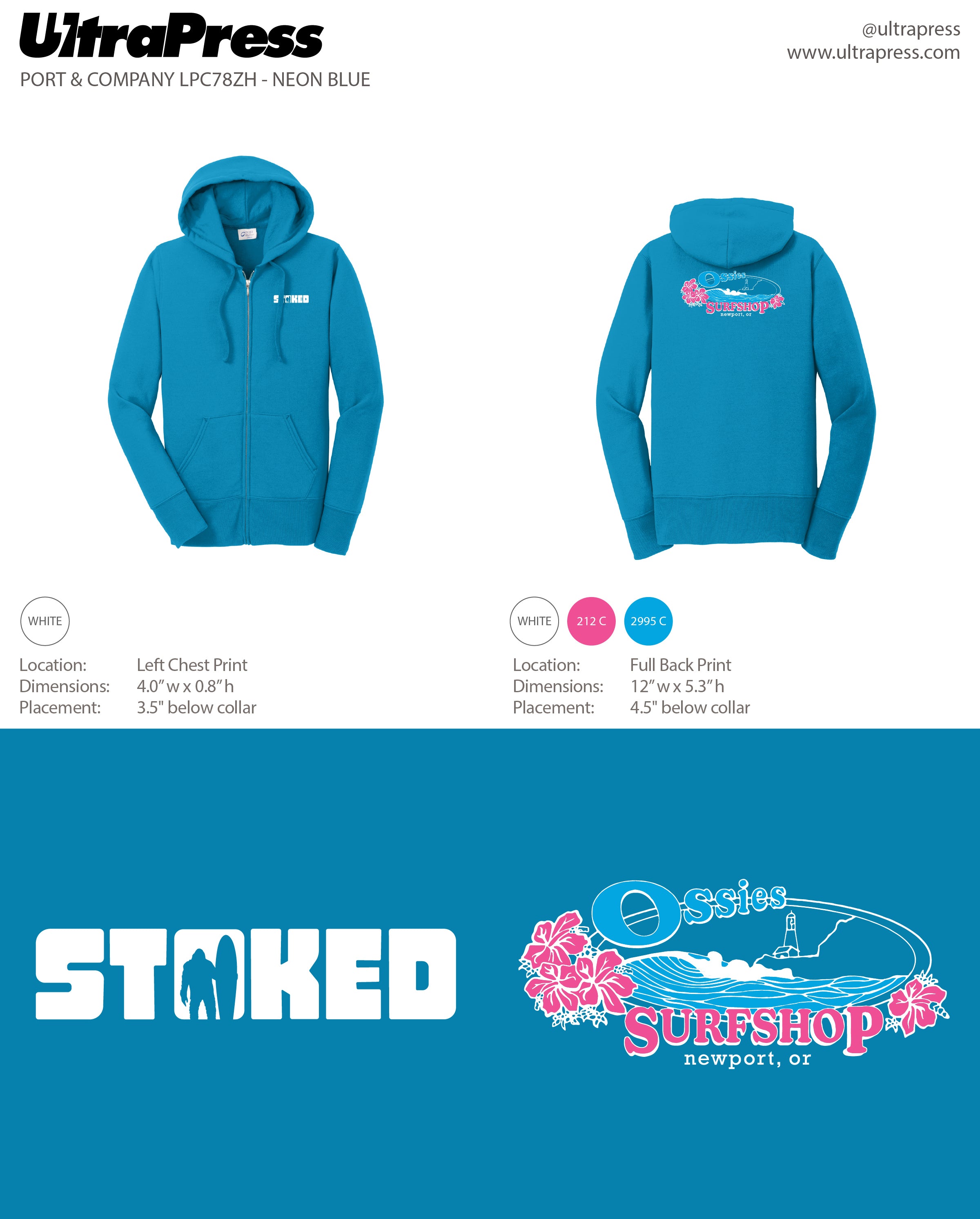 UP-SP-67162 Ossies Floral Lighthouse Fleece Ladies - 48 Min Qty (BULK)